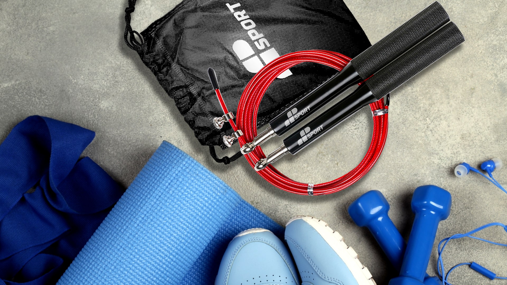 MP SPORT Jump Rope Aluminium Handle - Švihadlo s hliníkovými úchyty - 3m