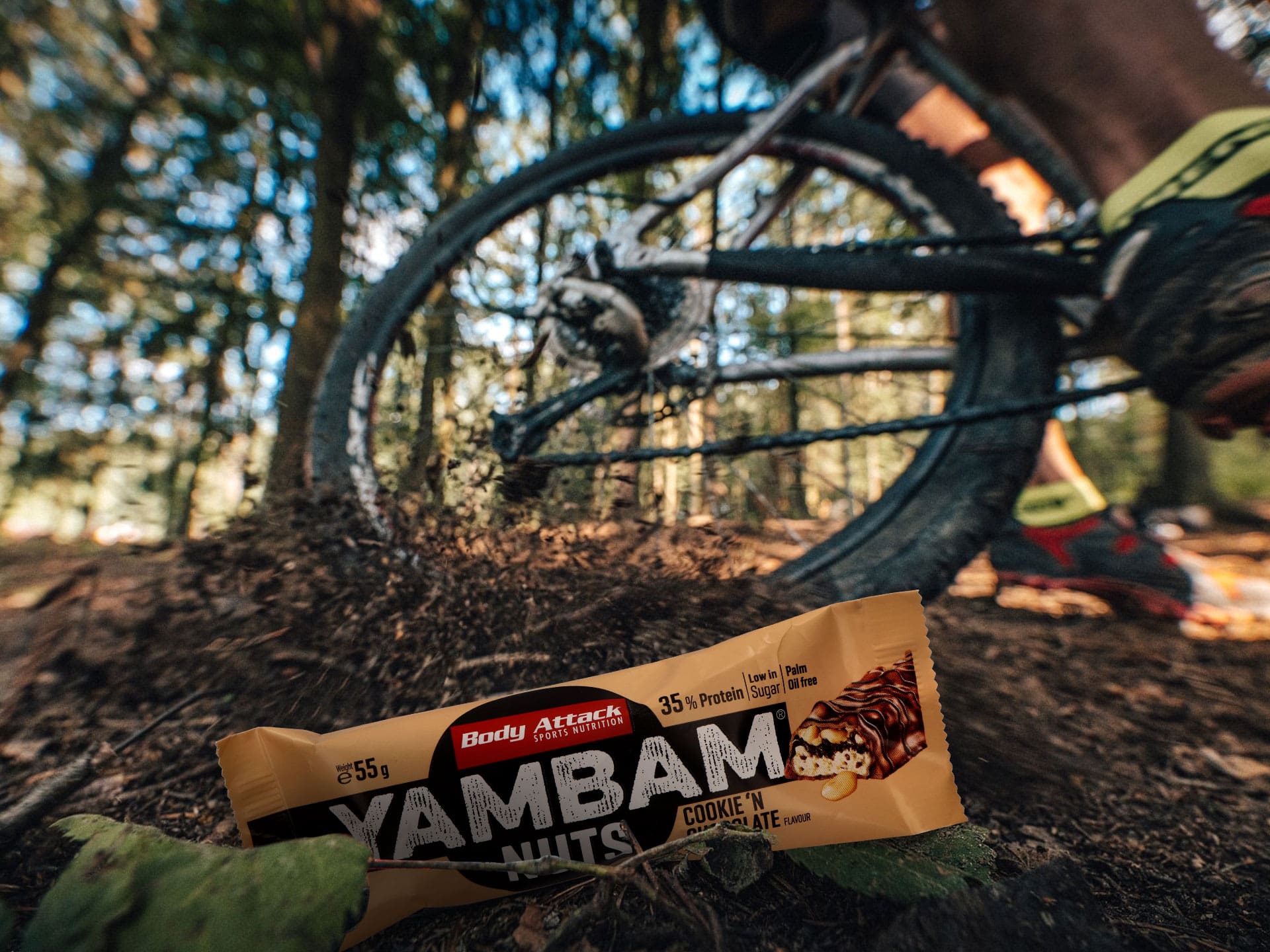 BODY ATTACK Yambam Crunchy - 55g baton vysokobiąłkowy Cookie'N Chocolate