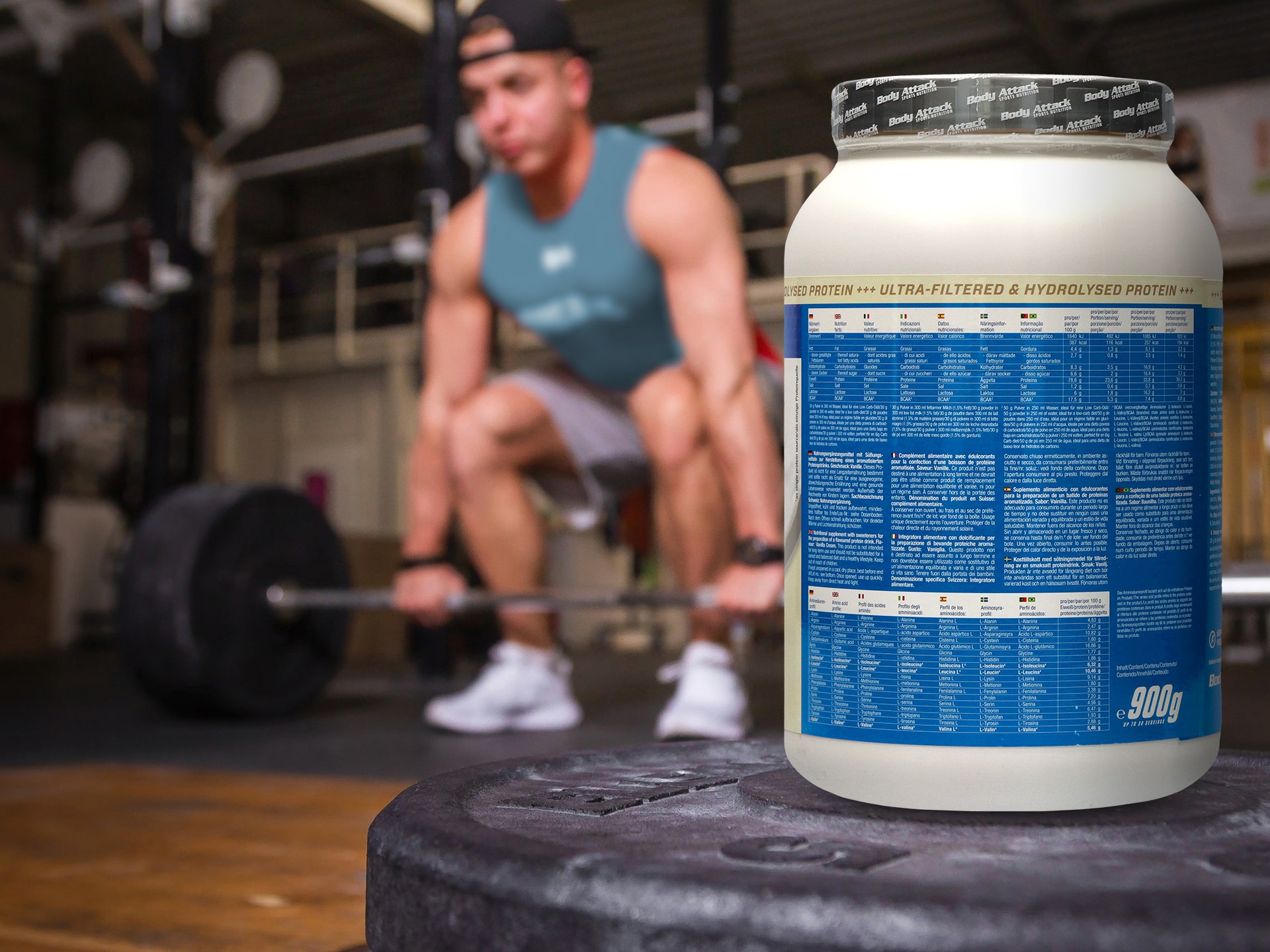 BODY ATTACK 100% Whey Protein - 900g - Vanilla WPC bílkovina