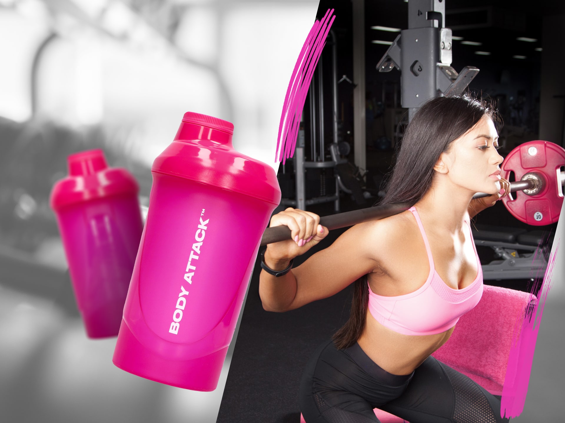 shaker body attack na biało