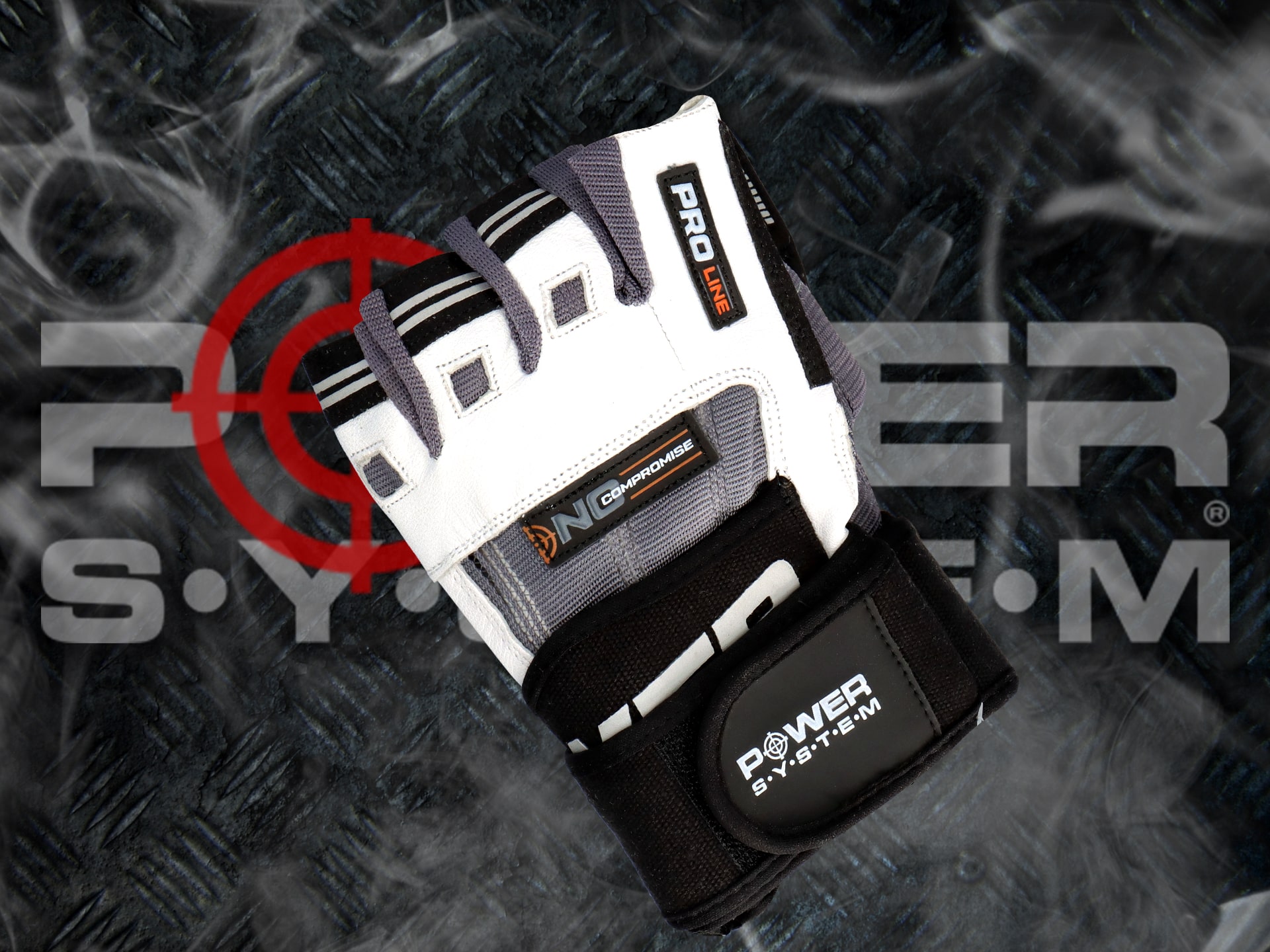 POWER SYSTEM Rukavice - No Compromise - White/Gray