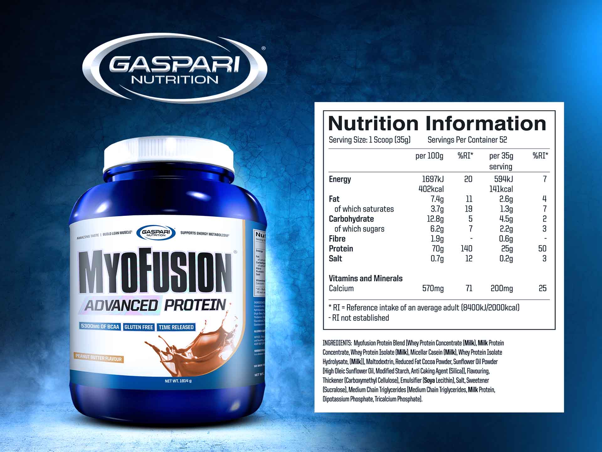 Gaspari nutrition myofusion 1814g bílkovina vícefrakční