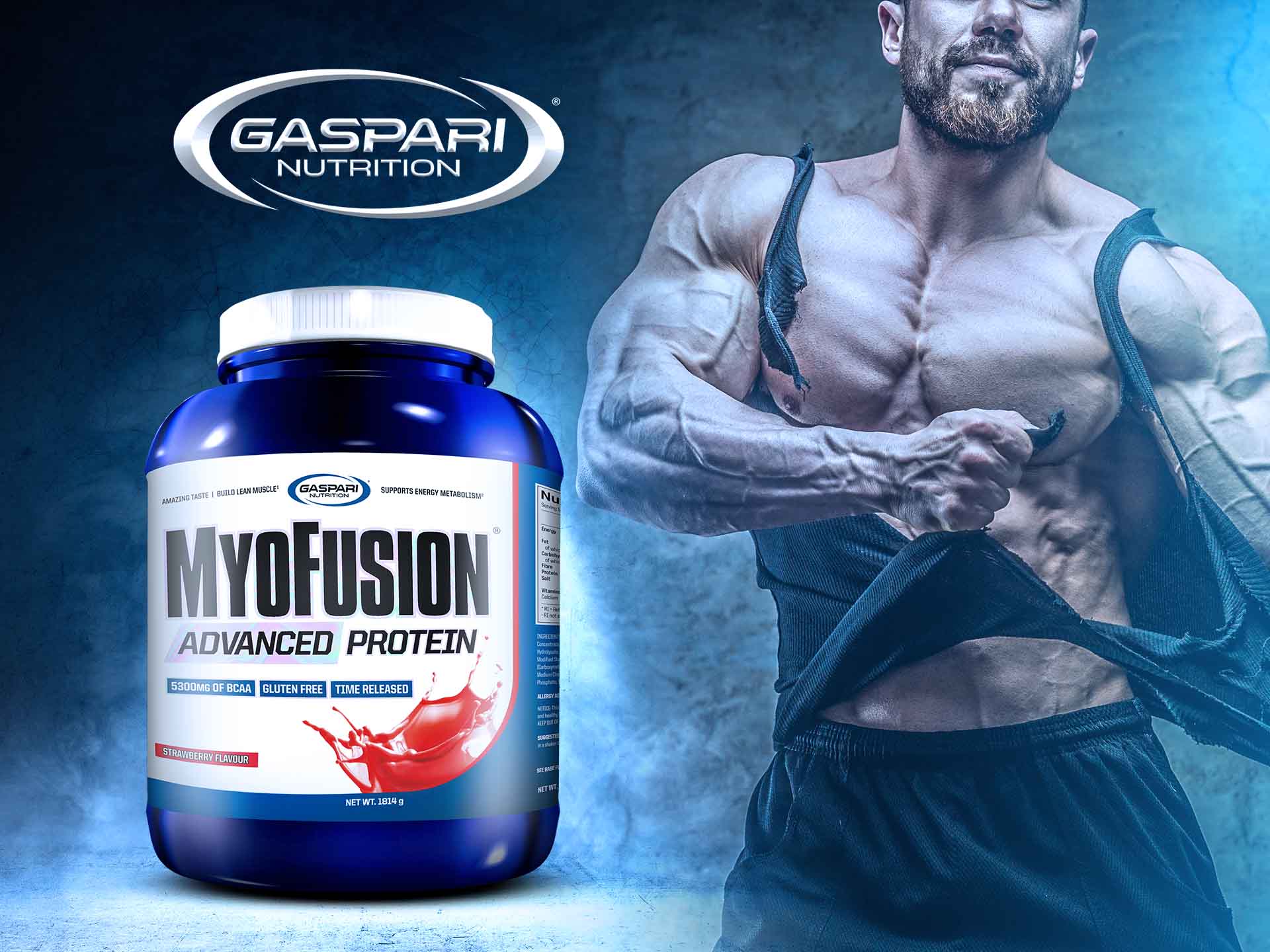 Gaspari nutrition myofusion 1814g truskawowy