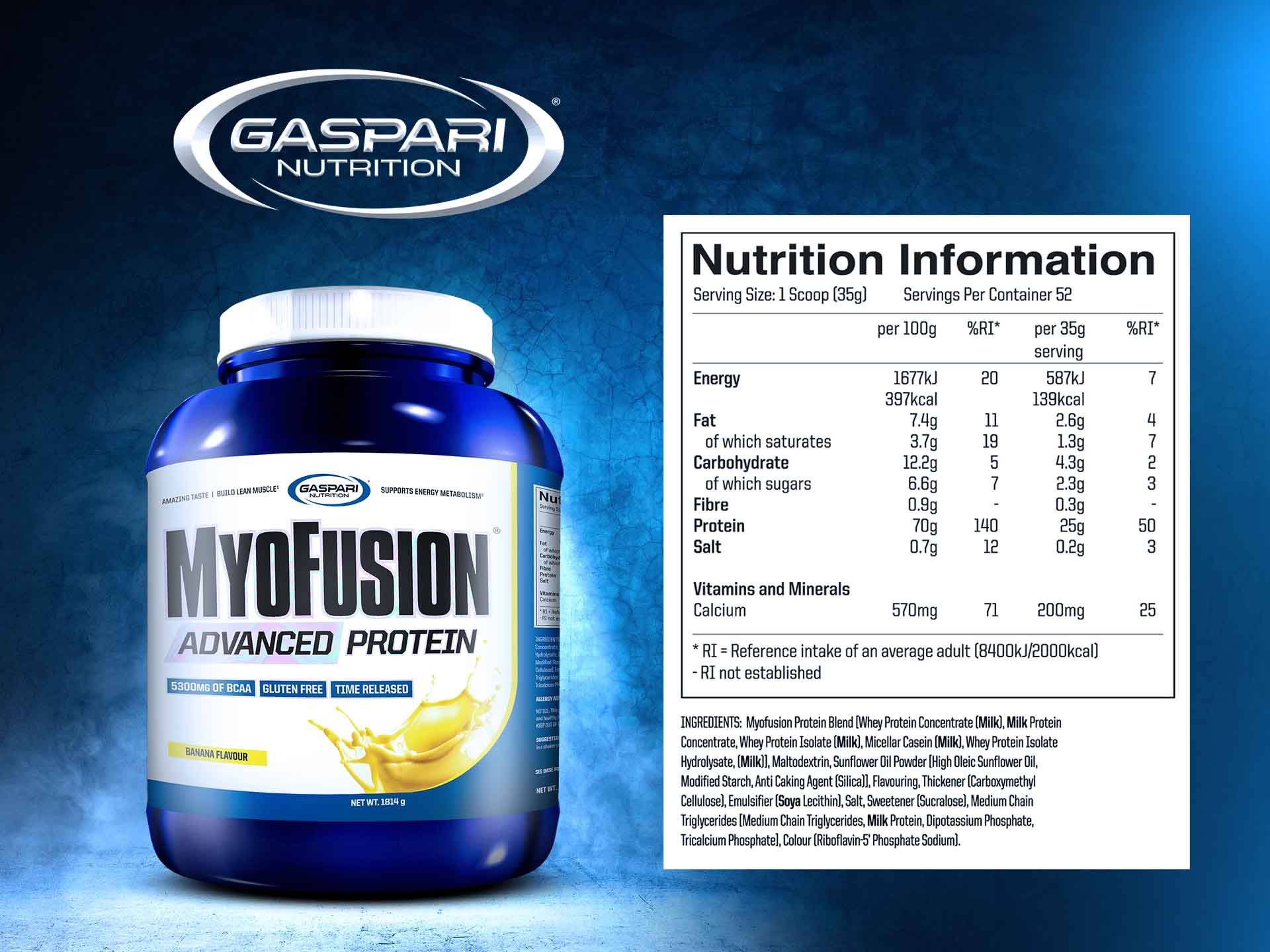 Gaspari nutrition myofusion 1814g vícefrakční protein
