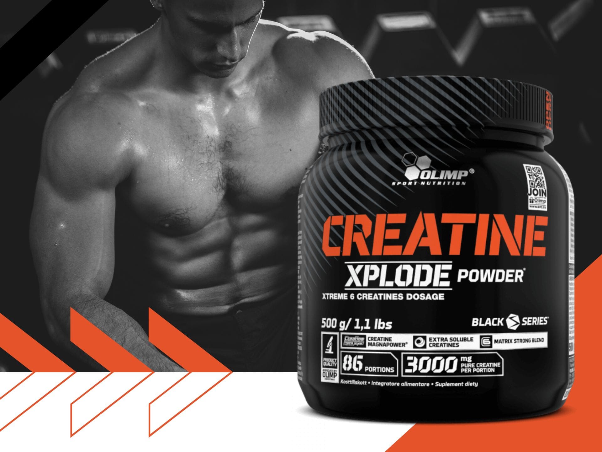 OLIMP Creatine Xplode - 500g síla masa moc