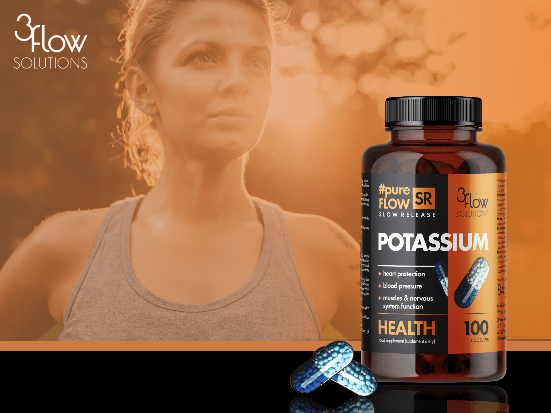 3FLOW SOLUTIONS Potassium - 100caps potas