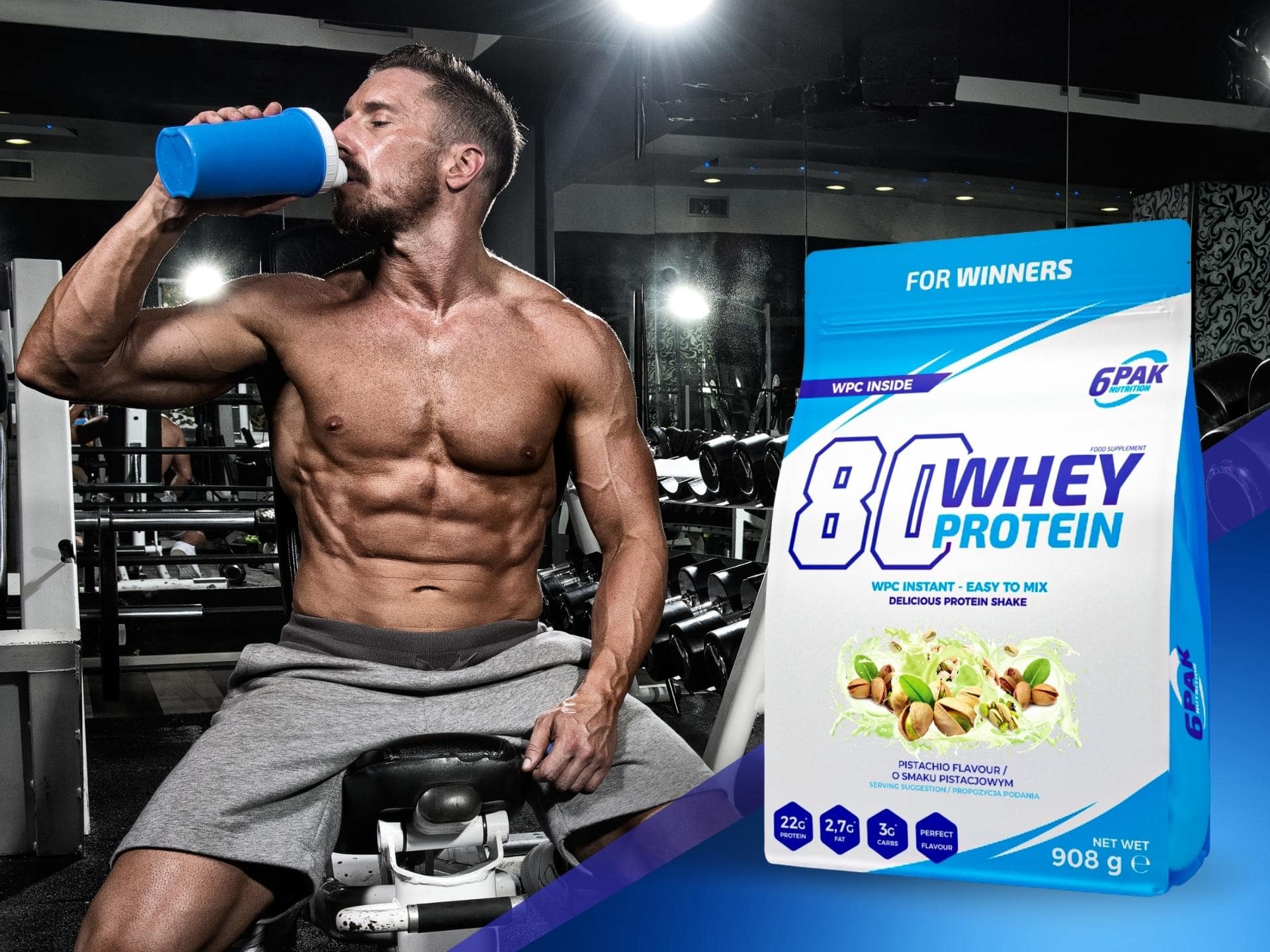 6PAK 80 Whey Protein - 908g