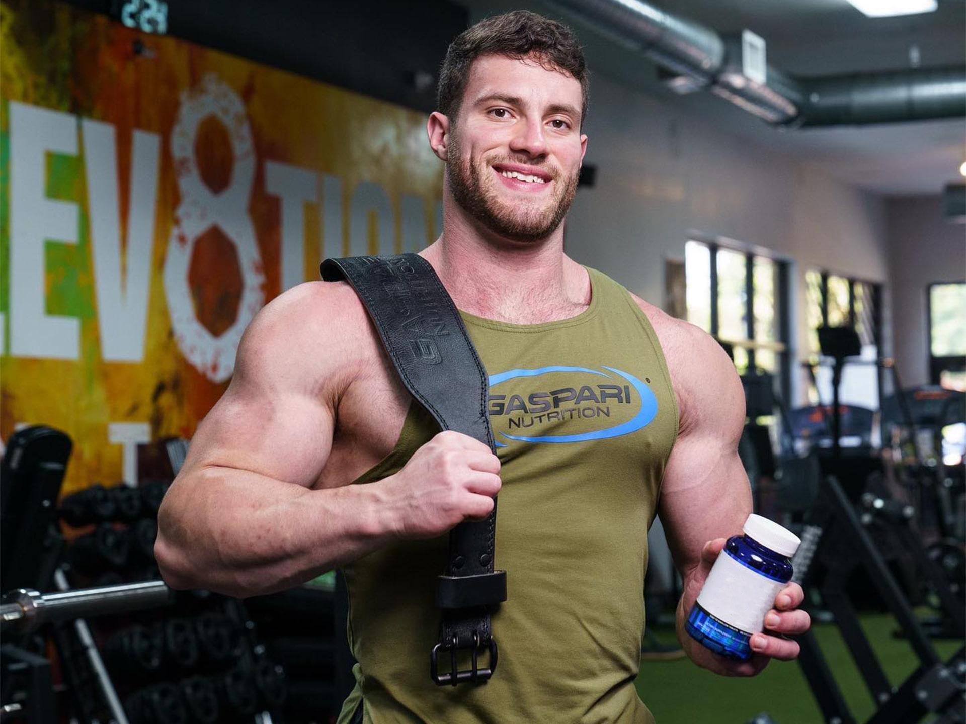 GASPARI NUTRITION Pas Kožený - Black