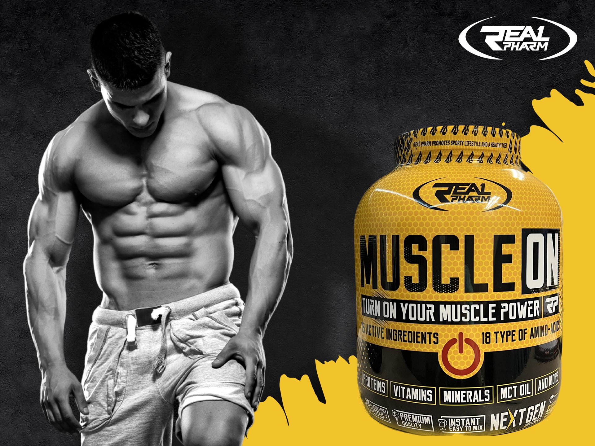 Real Phar m- Muscle On - 1000g