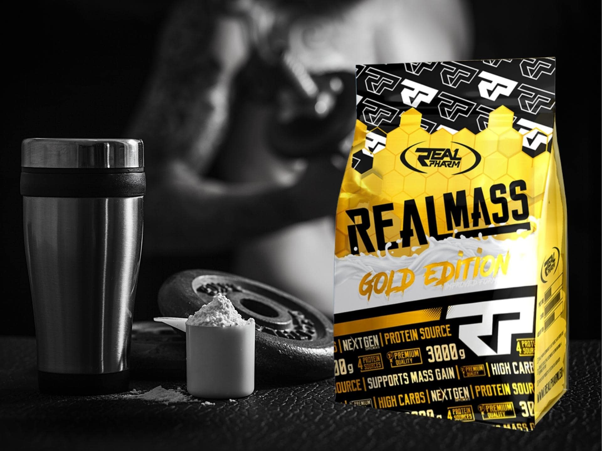 REAL PHARM Real Mass Gold Edition - 3000g