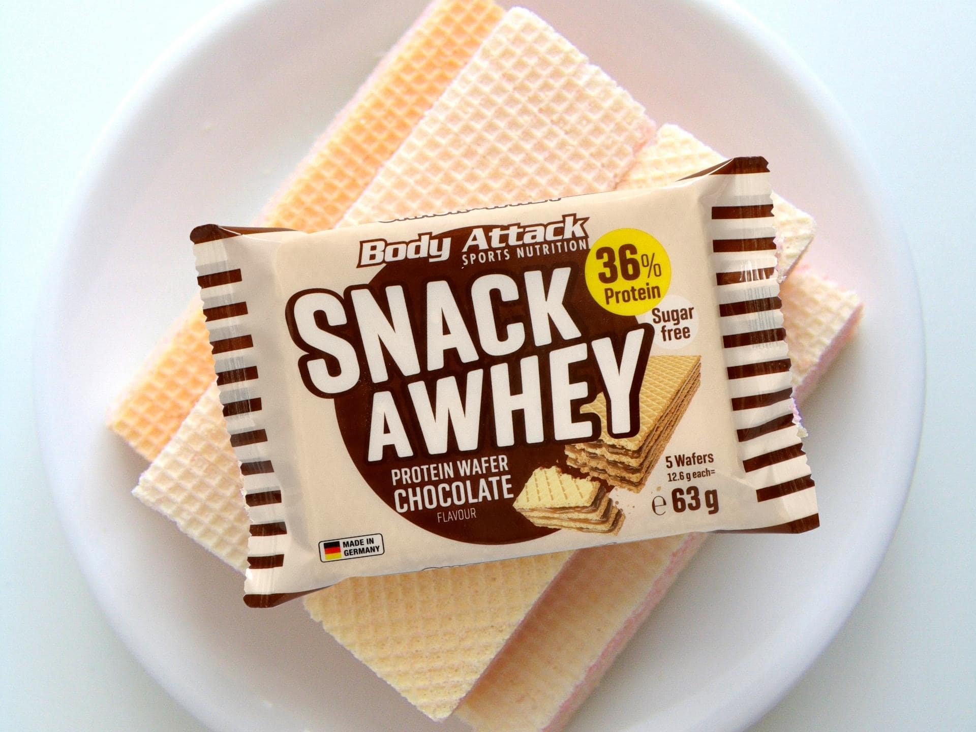 BODY ATTACK Snack a Whey 5 Wafers - 63g proteinové oplatky