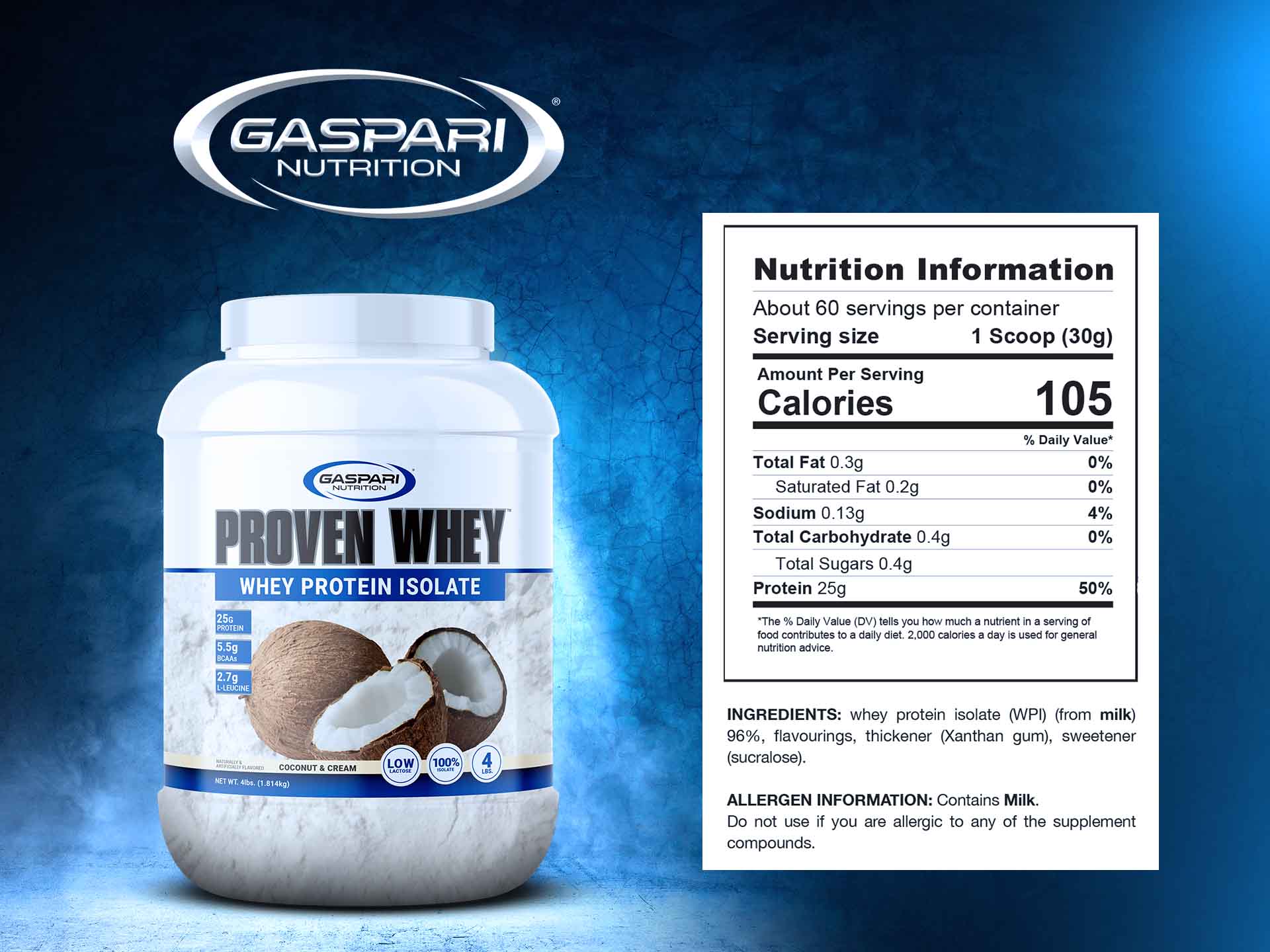 Gaspari Proven Whey coconut