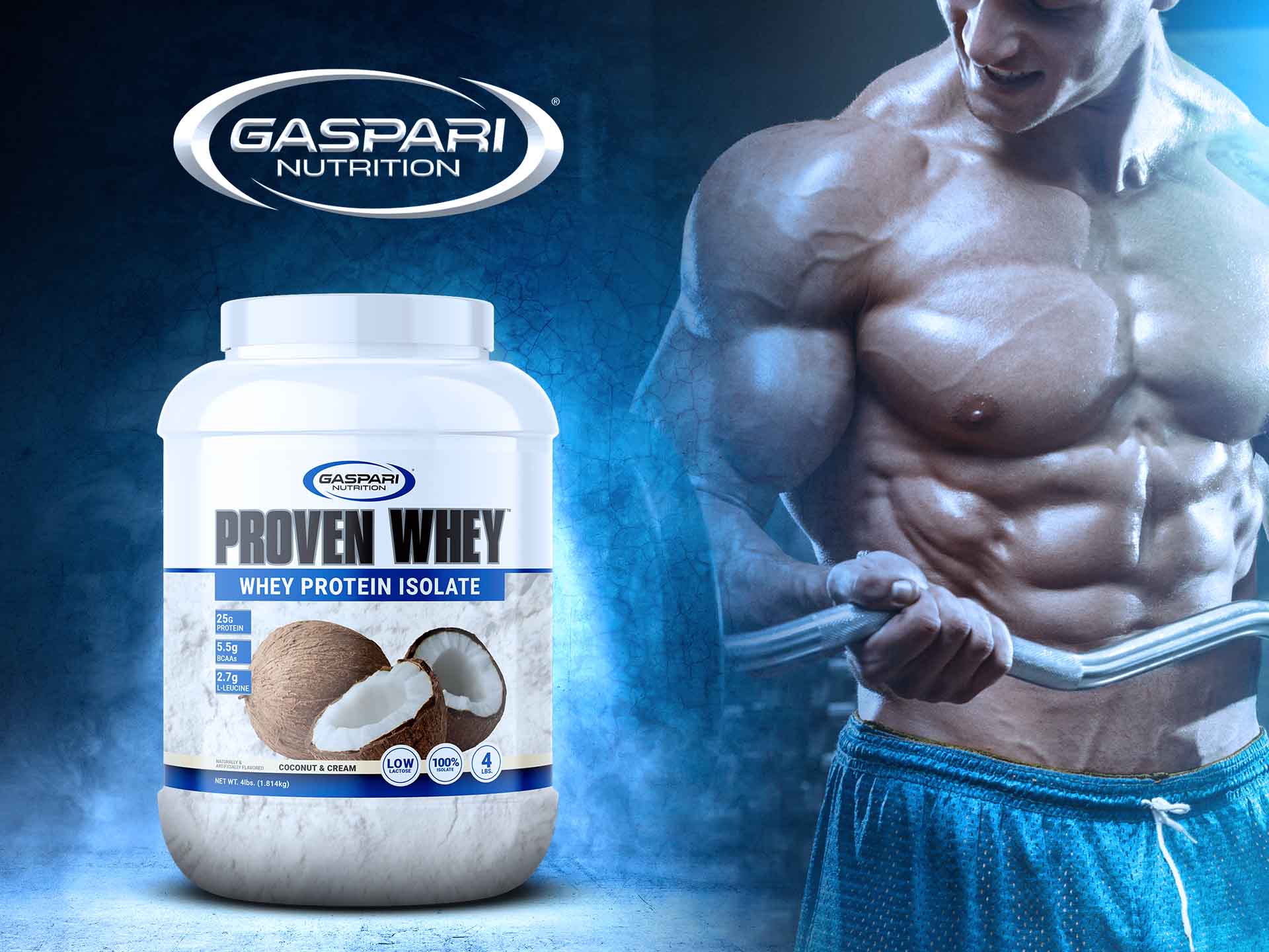 Whey Protein Isolate Gaspari coconut