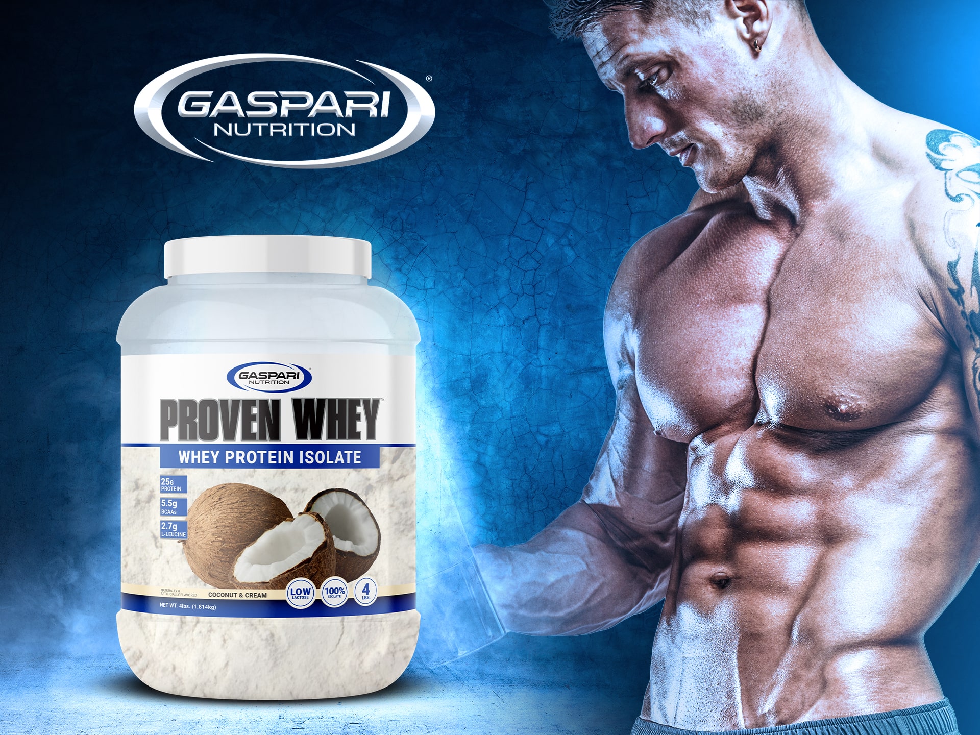 Whey Protein Isolate Gaspari coconut