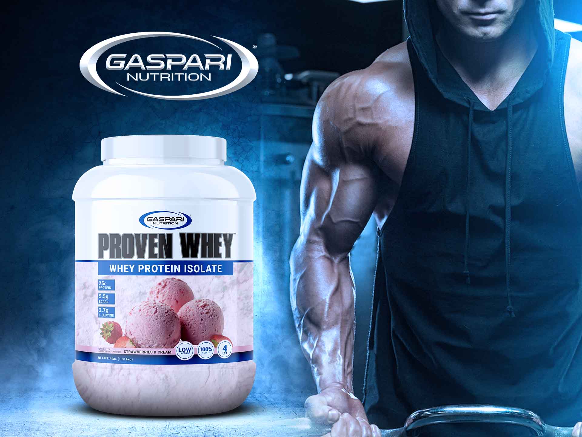 Whey Protein Isolate Gaspari strawberry