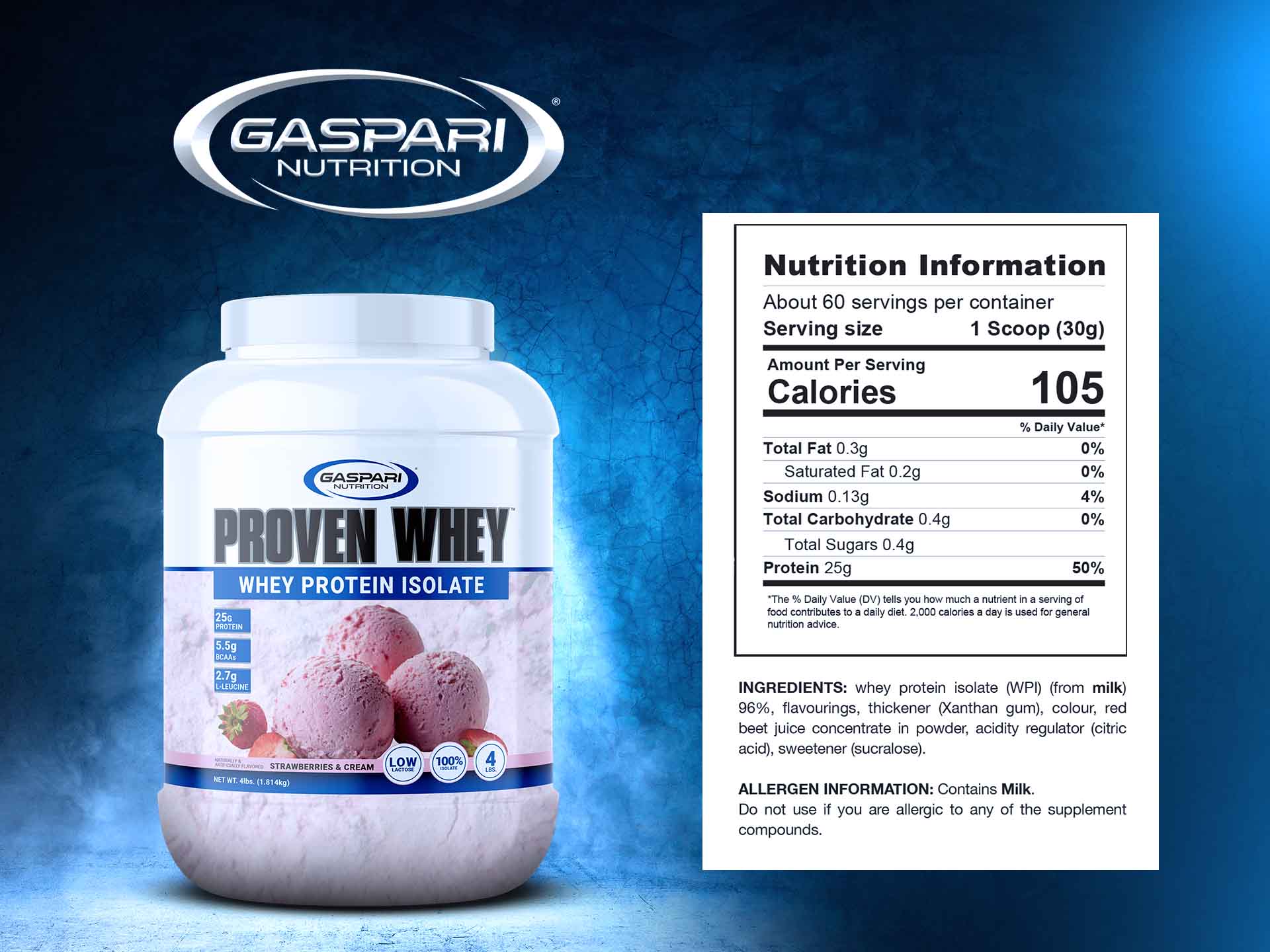Gaspari Proven Whey strawberry