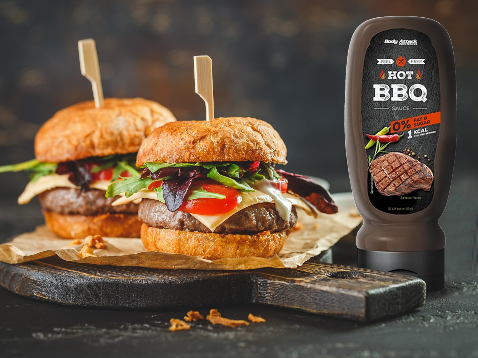 BODY ATTACK Hot BBQ Sauce - 320ml berbecue