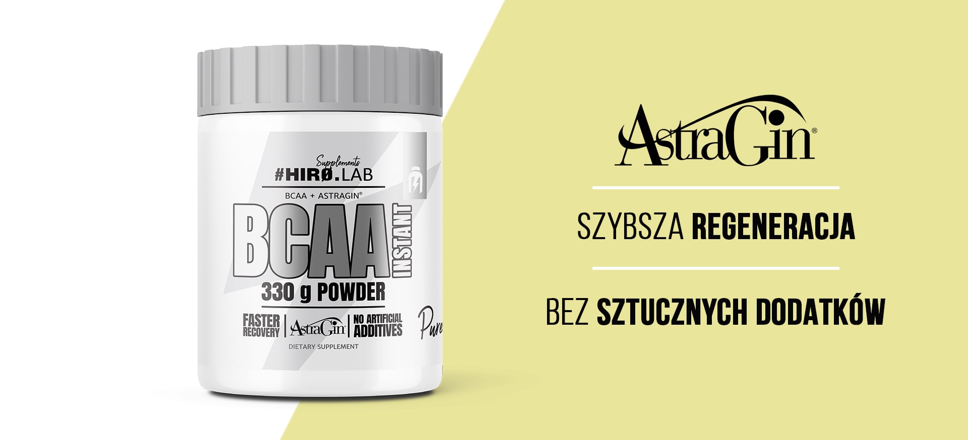 hiro.lab bcaa Pure Instant Powder - 330g aminokwasy