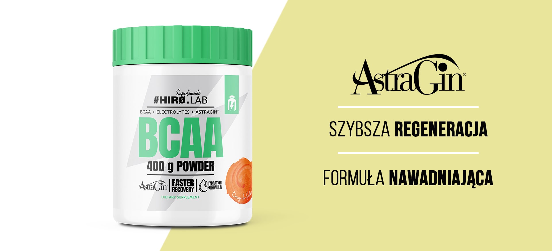hiro.lab bcaa powder 400g orange aminokwasy