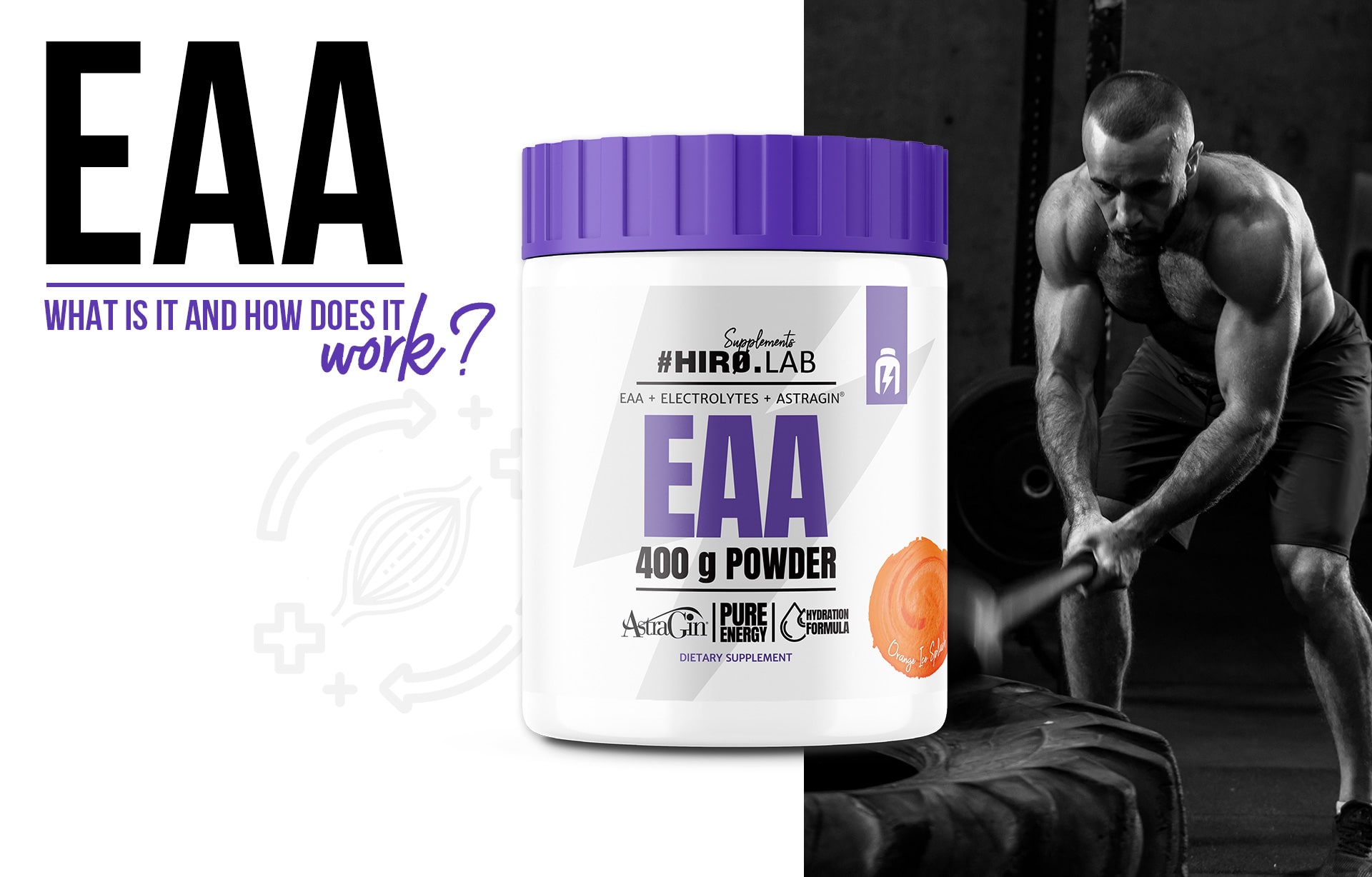 HIRO.LAB EAA 400g sportovní trénink orange