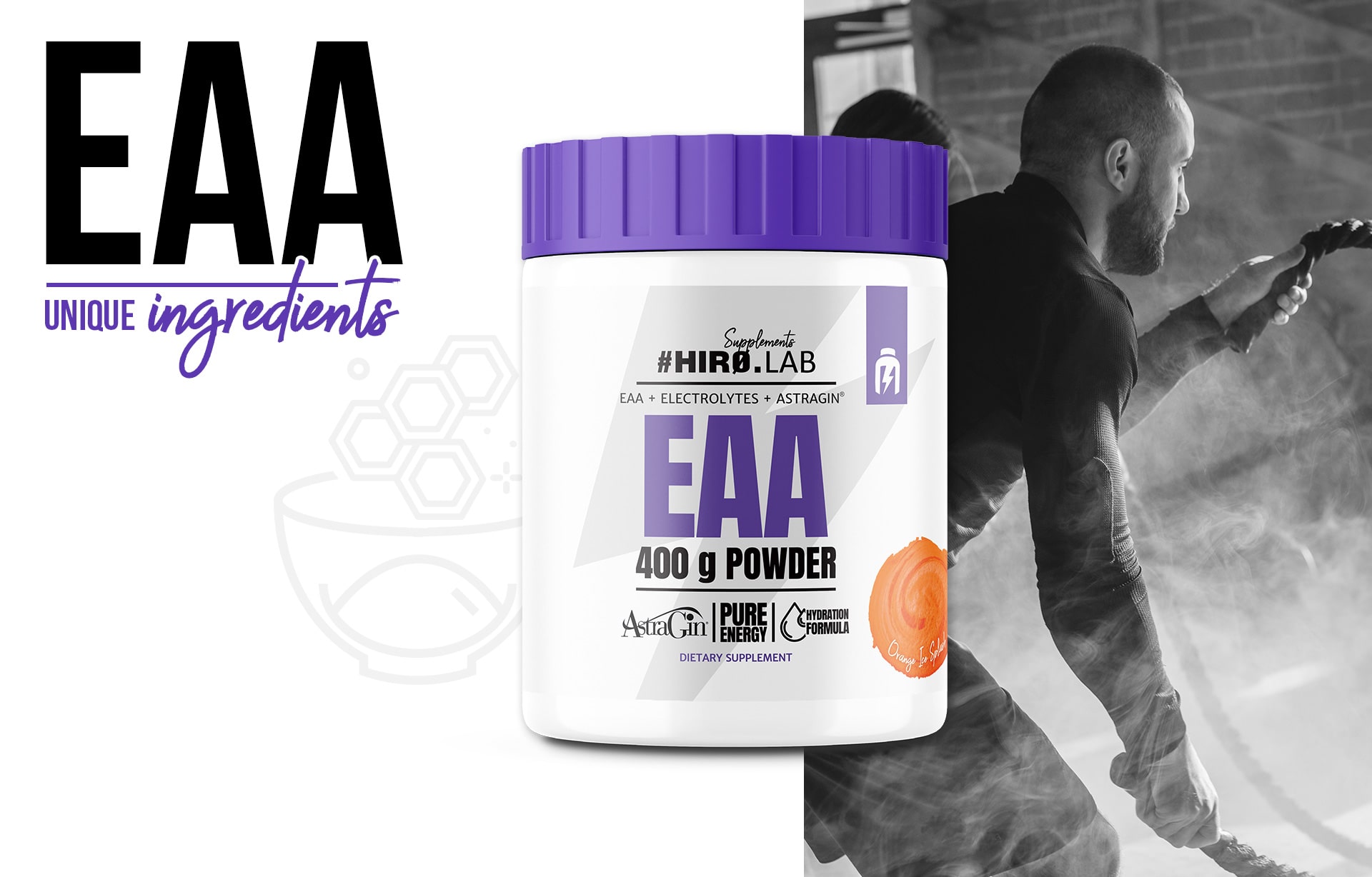 HIRO.LAB EAA 400g anabolism svalů orange