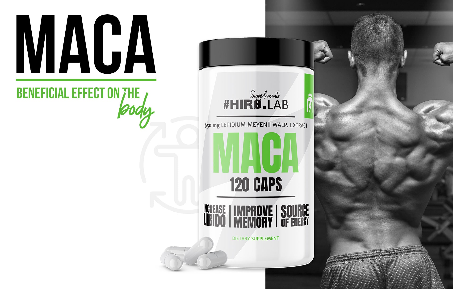 HIRO.LAB Maca - 120caps. význam pro sportovce