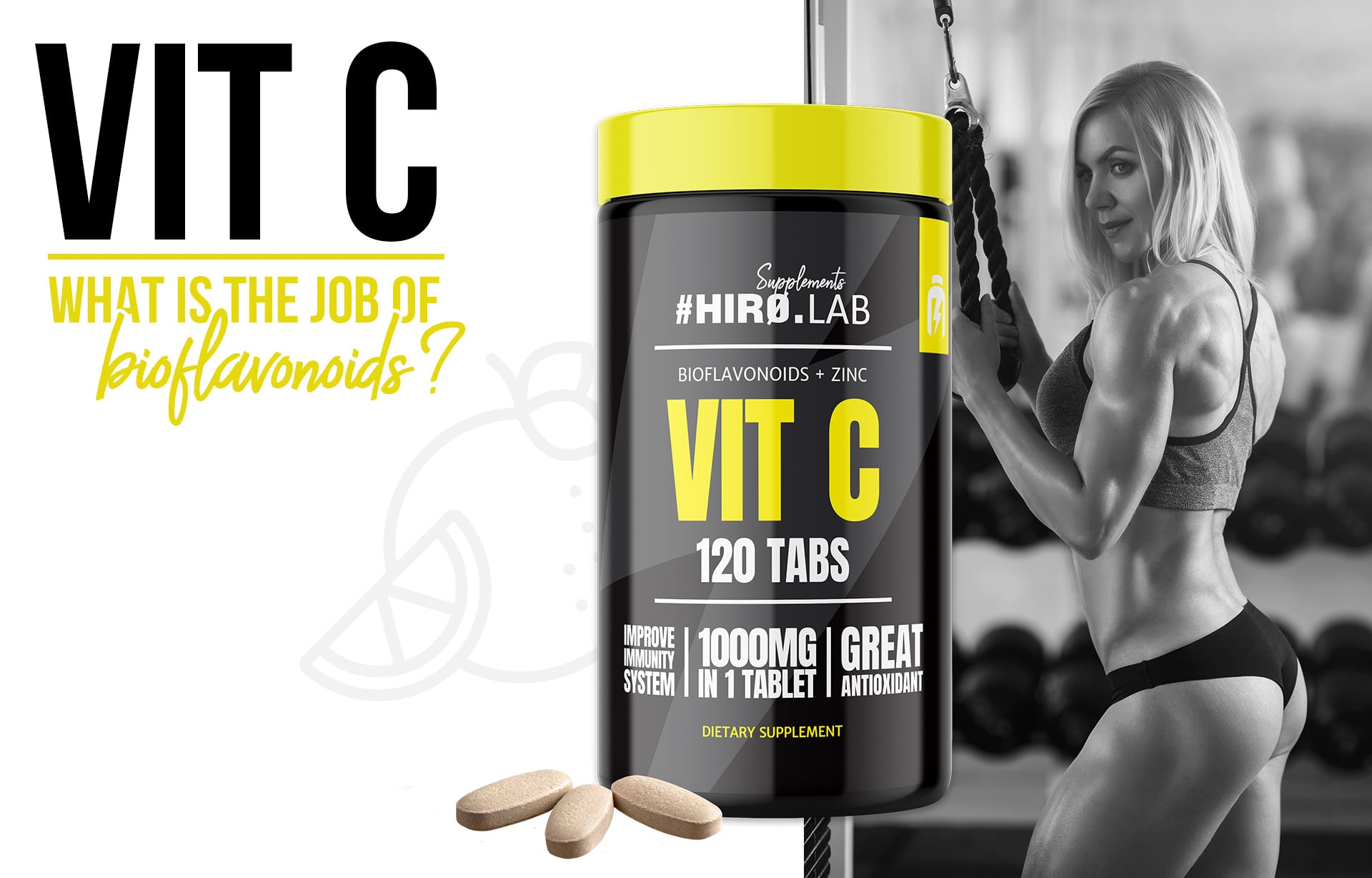 HIRO.LAB Vitamín C - 120tabs bioflavonoidy