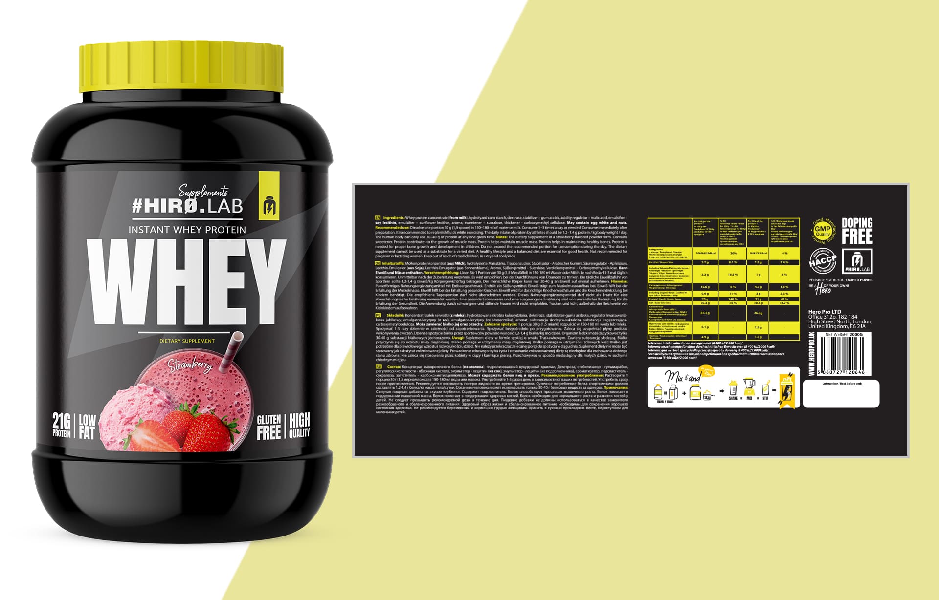 whey 2000g protein bílkovina whey Strawberry