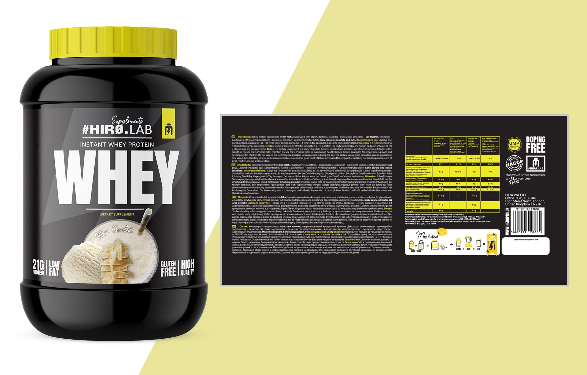whey 2000g protein bílkovina whey White Chocolate