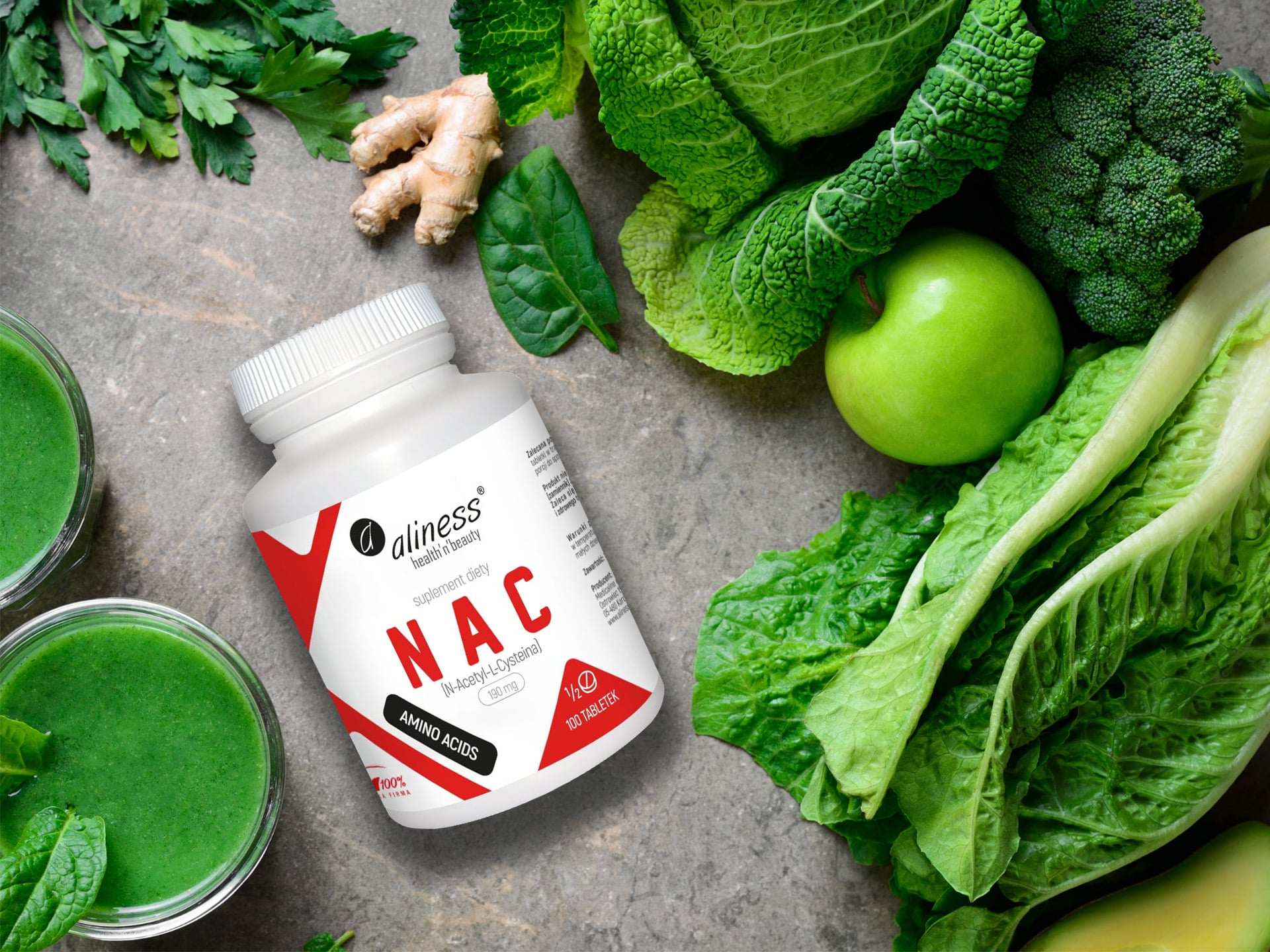 Aliness - NAC - N-acetyl-L-cysteina - podpora jater, detoxikace