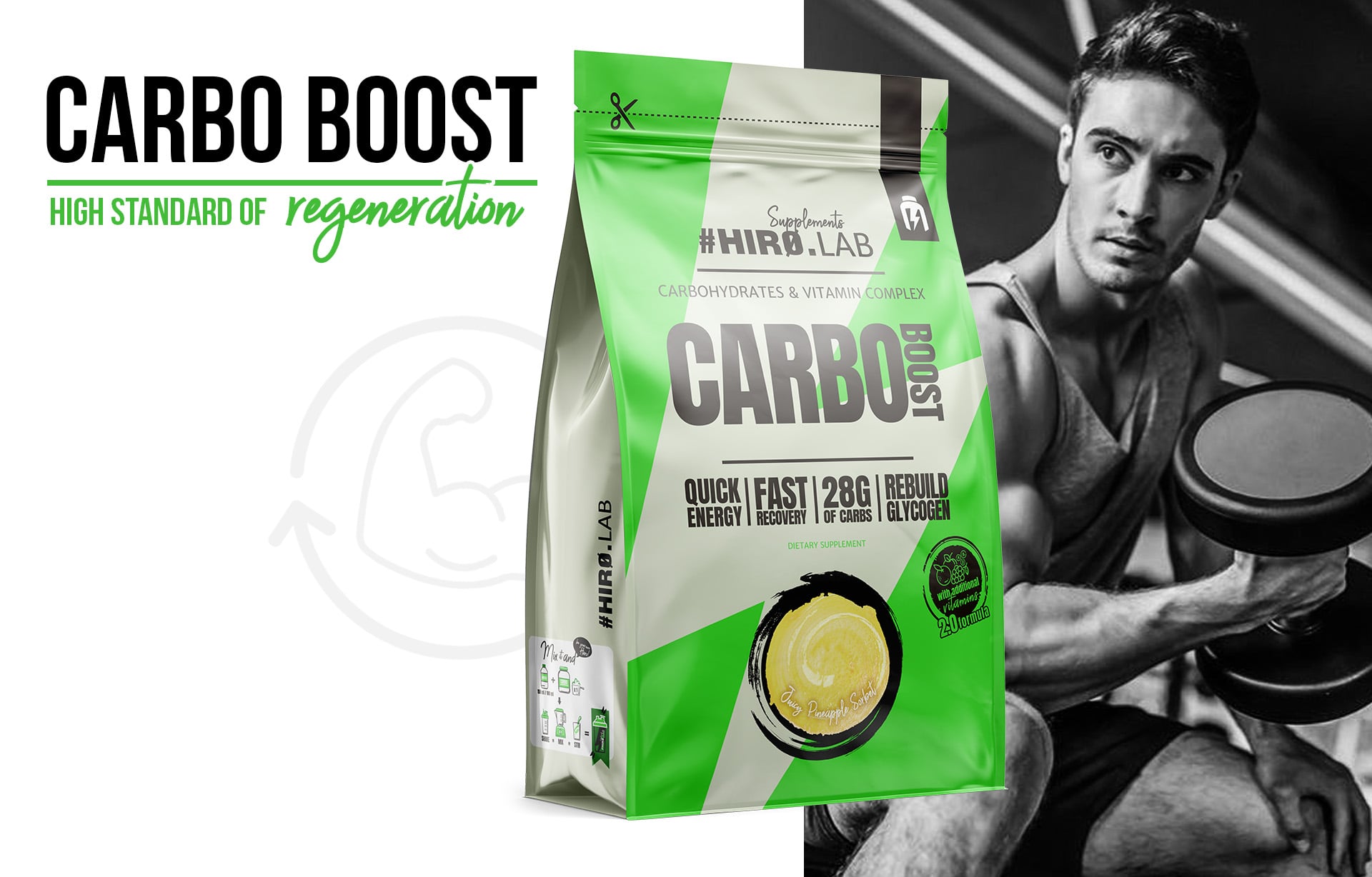 Hiro.Lab - Carbo Boost - sacharidový doplněk na bázi maltodextrinu