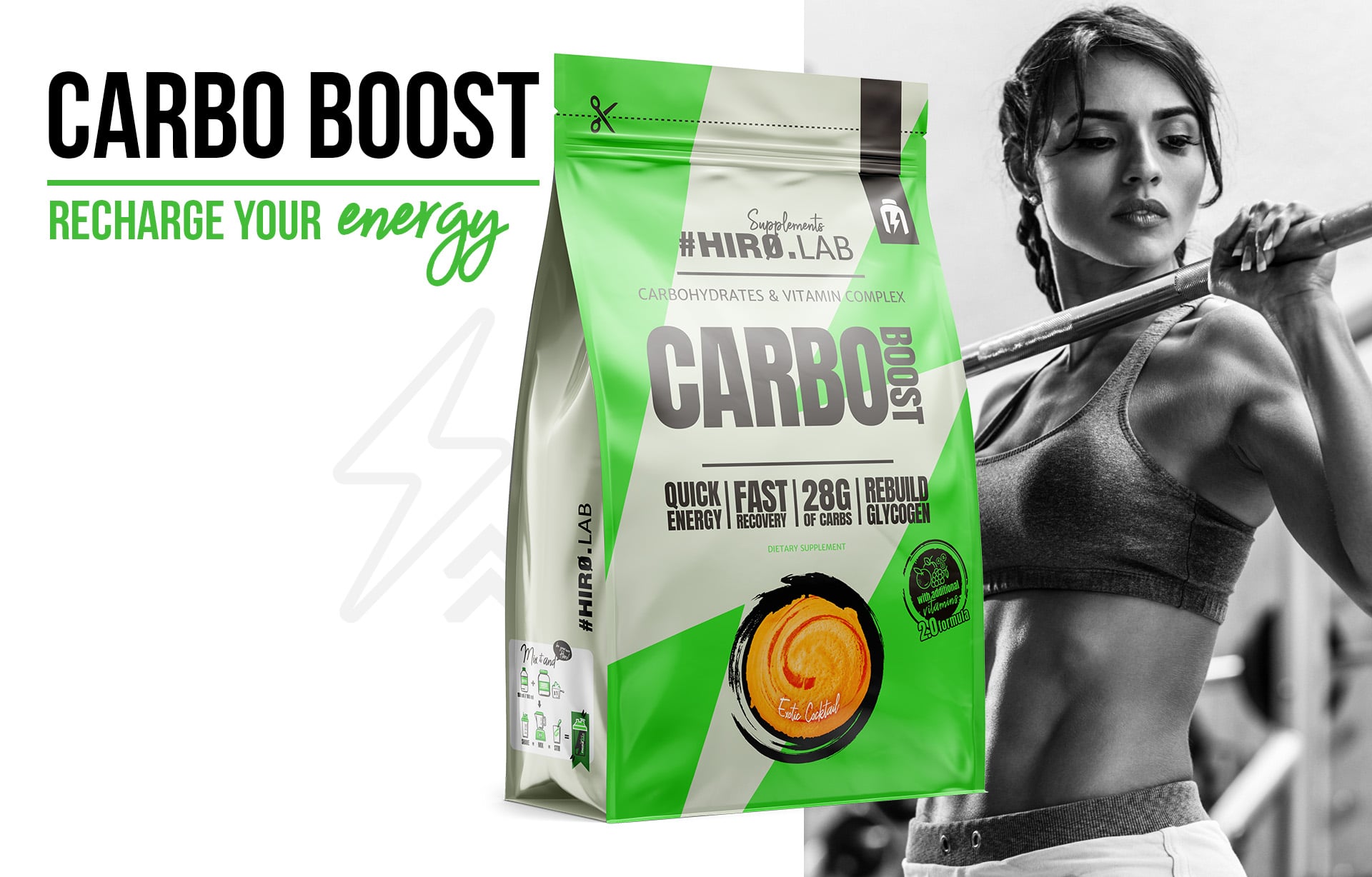 Hiro.Lab - Carbo Boost - sacharidový doplněk na bázi maltodextrinu