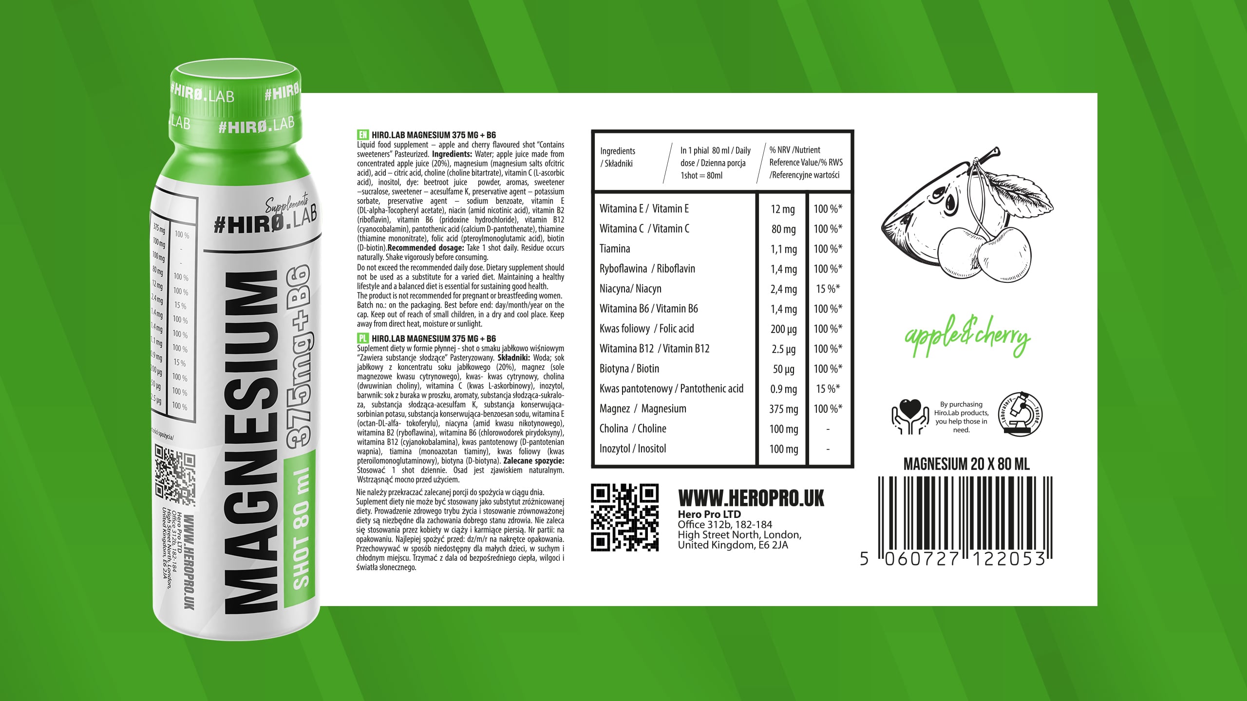 Mg+B6 Shot - šot magneziový s vitamíny
