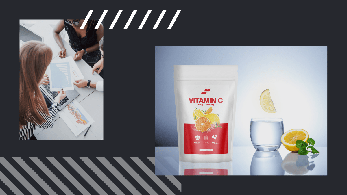 MP Nutiriton - Vitamín C v prášku - antioxidant, podpora imunity, syntéza kolagenu
