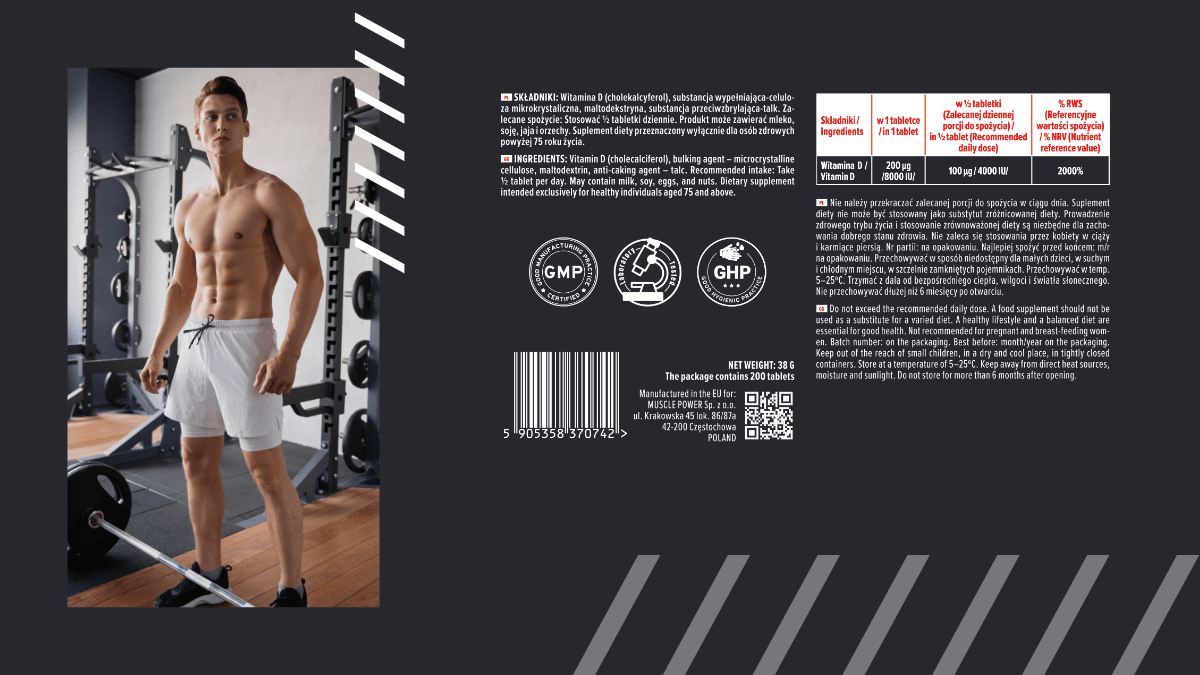 MP Nutrition - Vitamin D3 - 8000 IU
