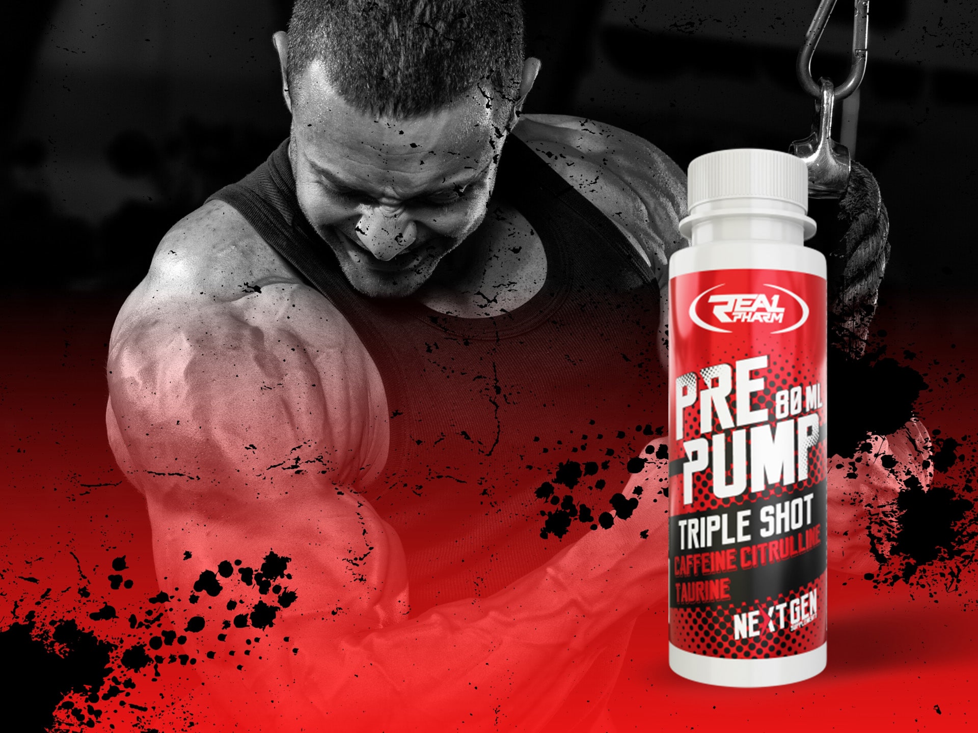 Real Pharm - PrePumpShot předtréninkový shot, preworkout