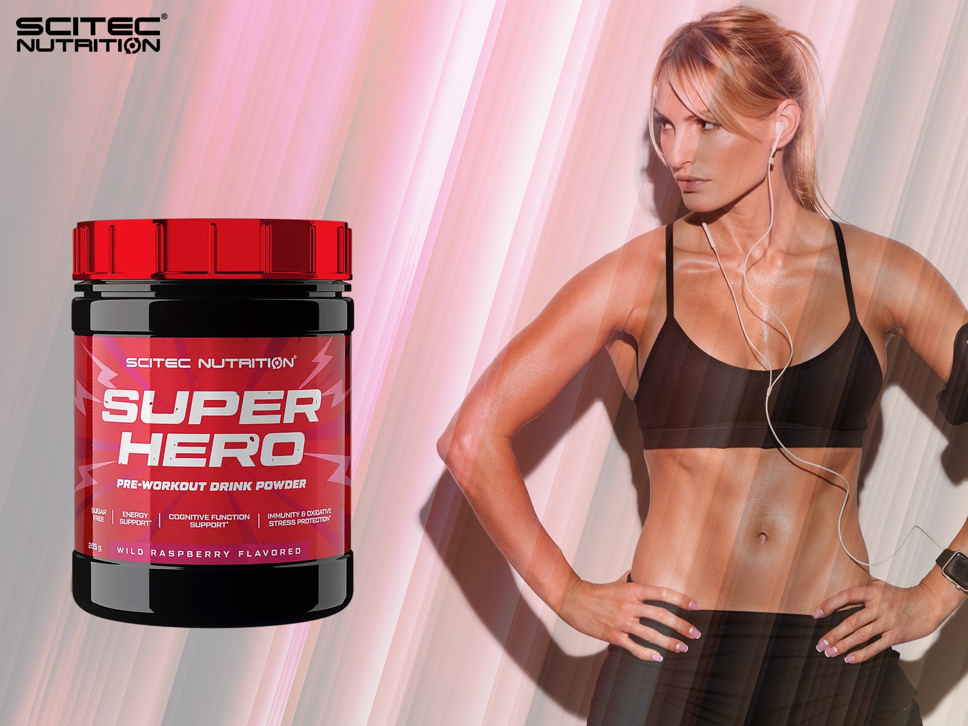 Scitec - SuperHero - předtréninkovka s přídavkem cholinu a koenzymu Q10