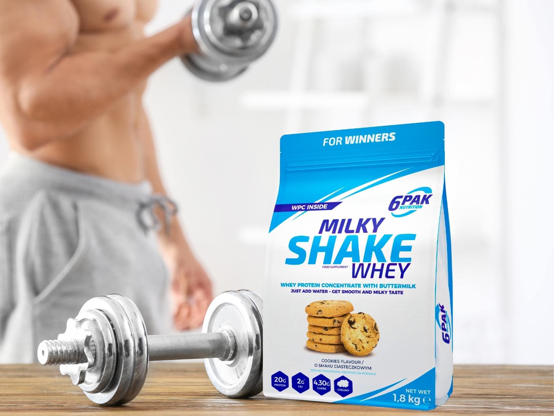Koncentrat białka serwatki - 6Pak Nutrition - z dodatkiem maślanki