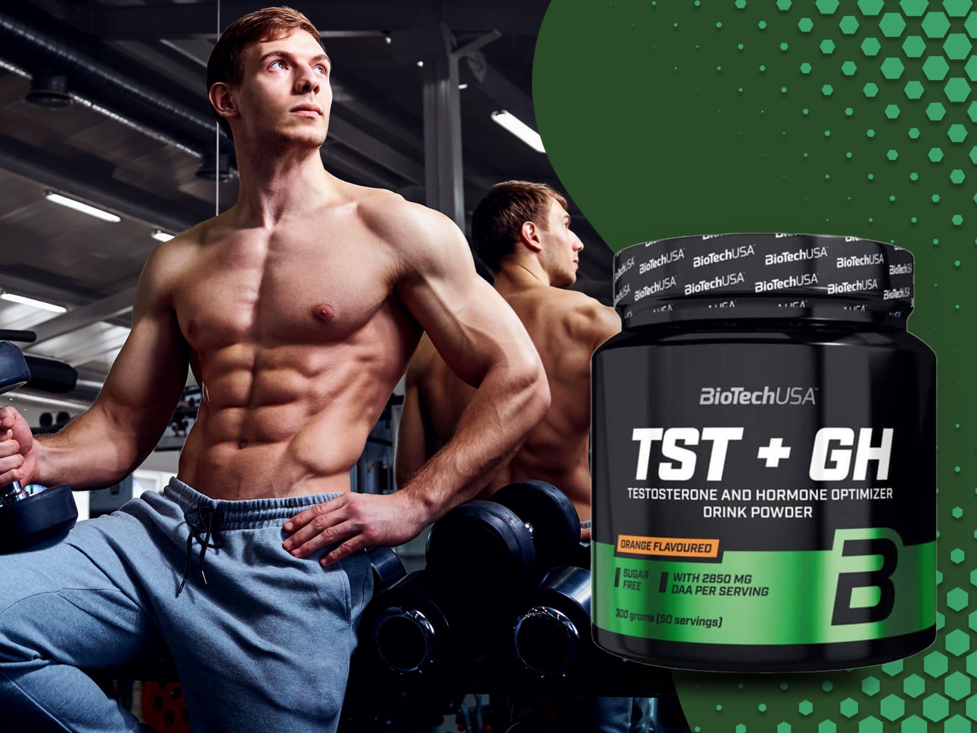 BioTech USA - Testosteronový booster - TST + GH - 300g  - Orange