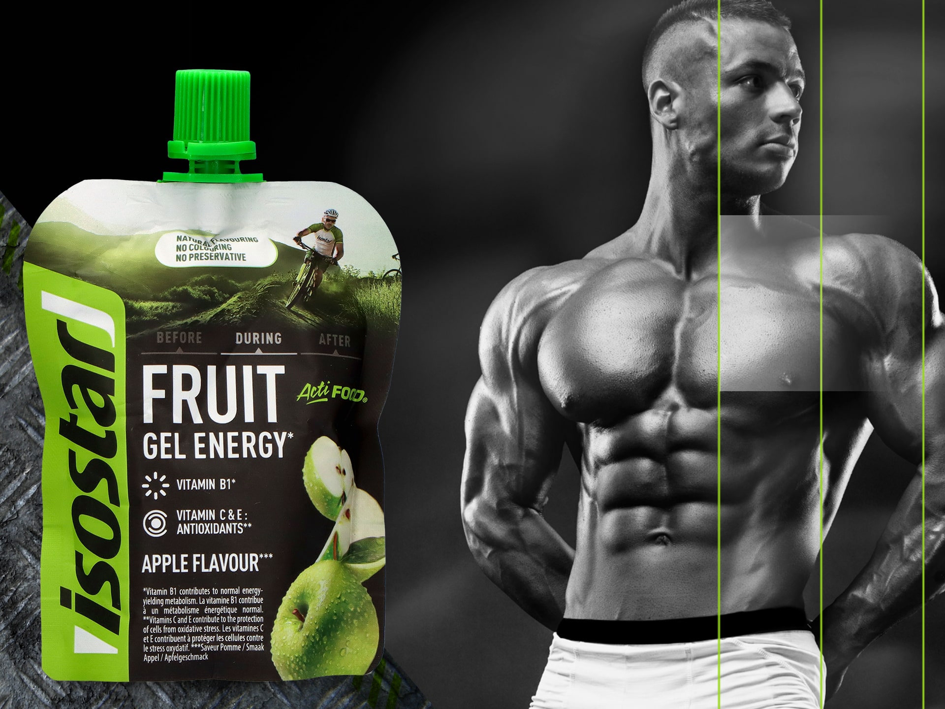 Isostar - ovocný energetický gel jablečný