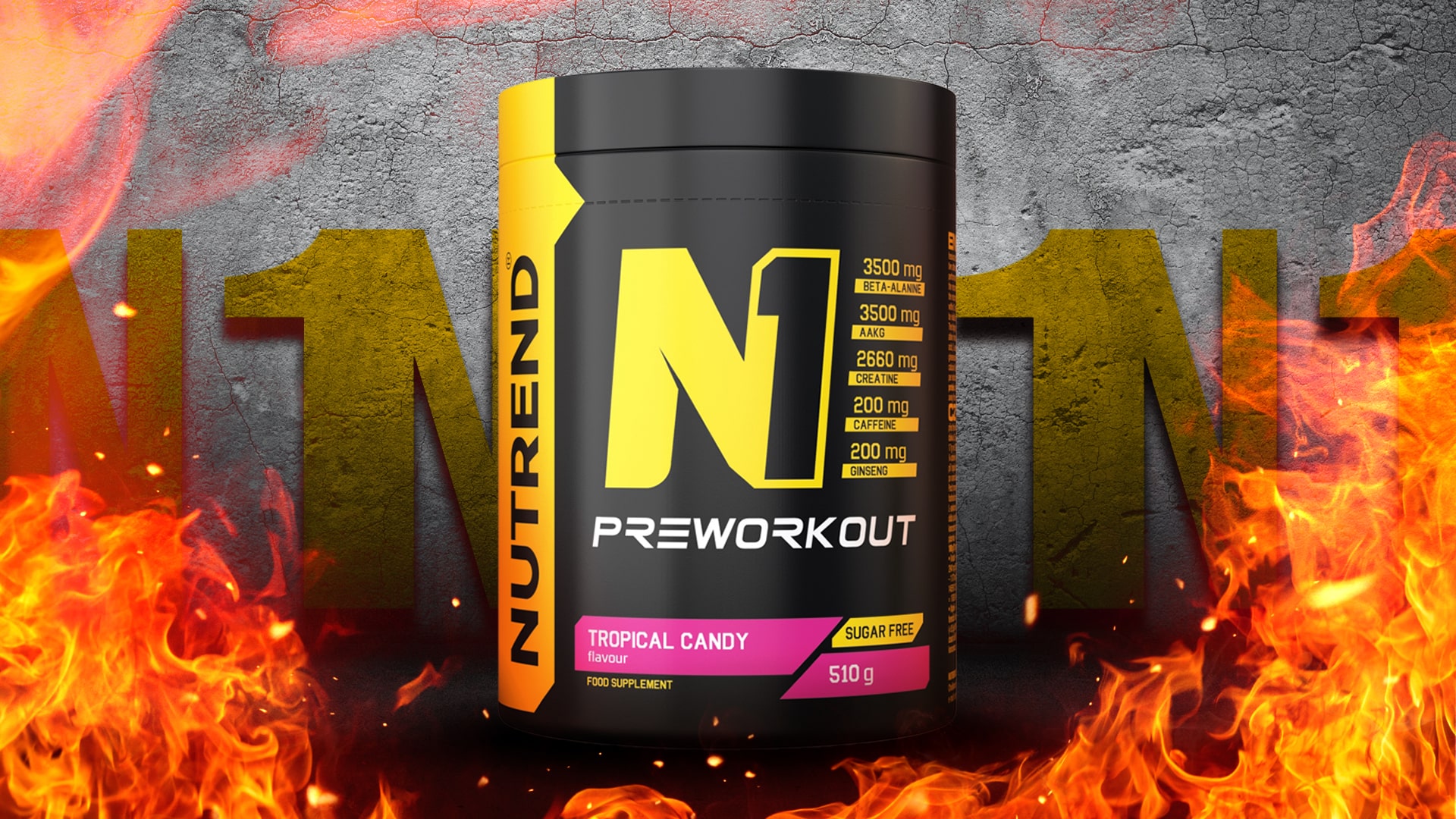 Nutrend - N1 Pre Workout - Předtréninkovka s kofeinem