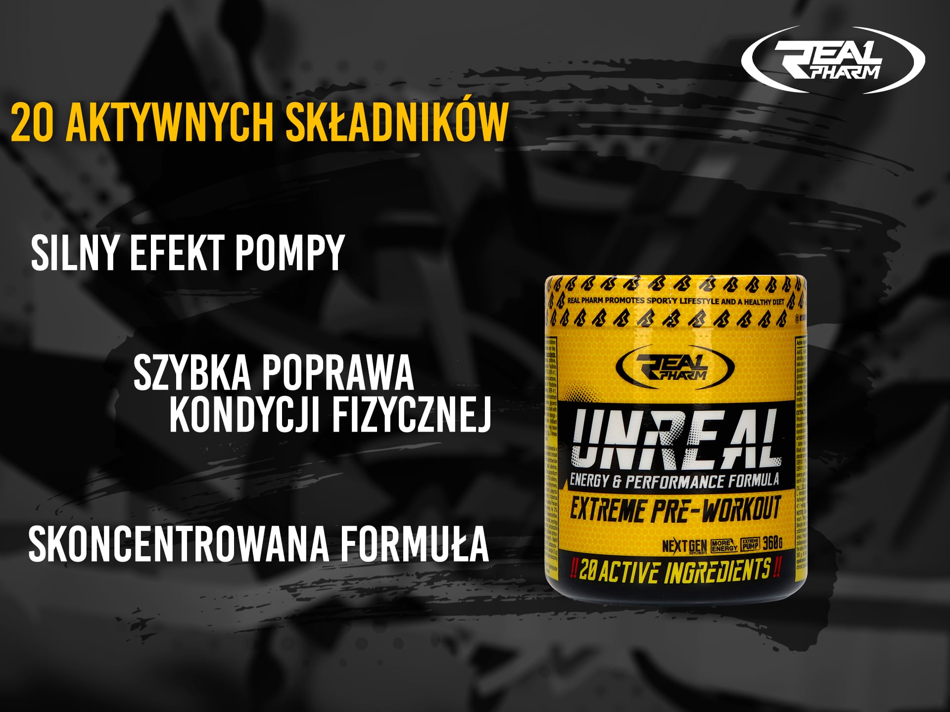 Předtréninkovka Real Pharm - Unreal