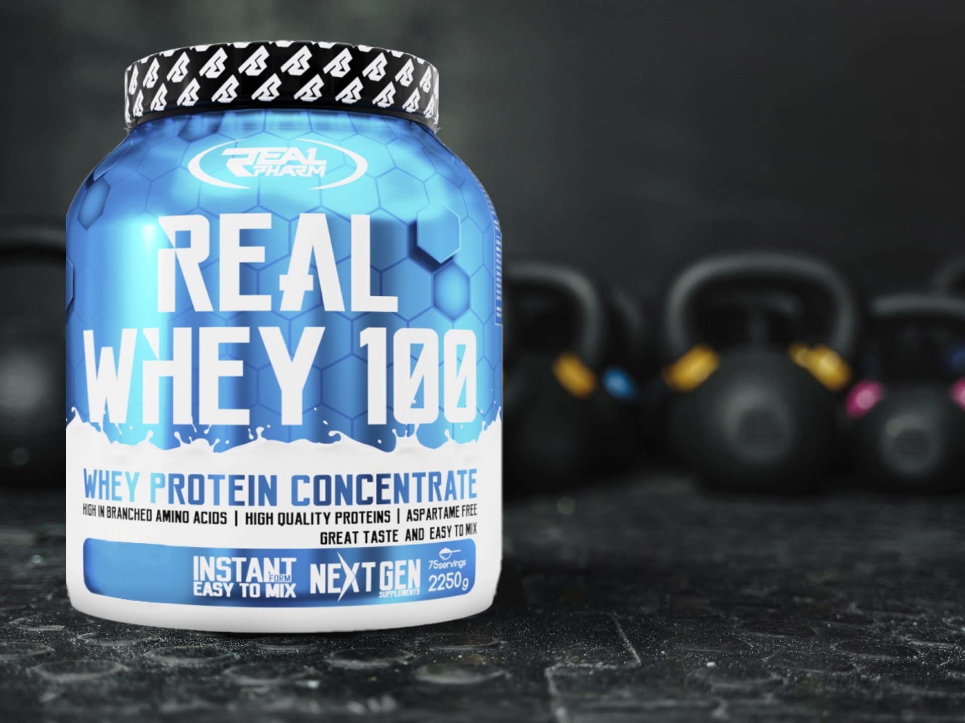Koncentrát syrovátkového proteinu - Real Pharm - síla, masa