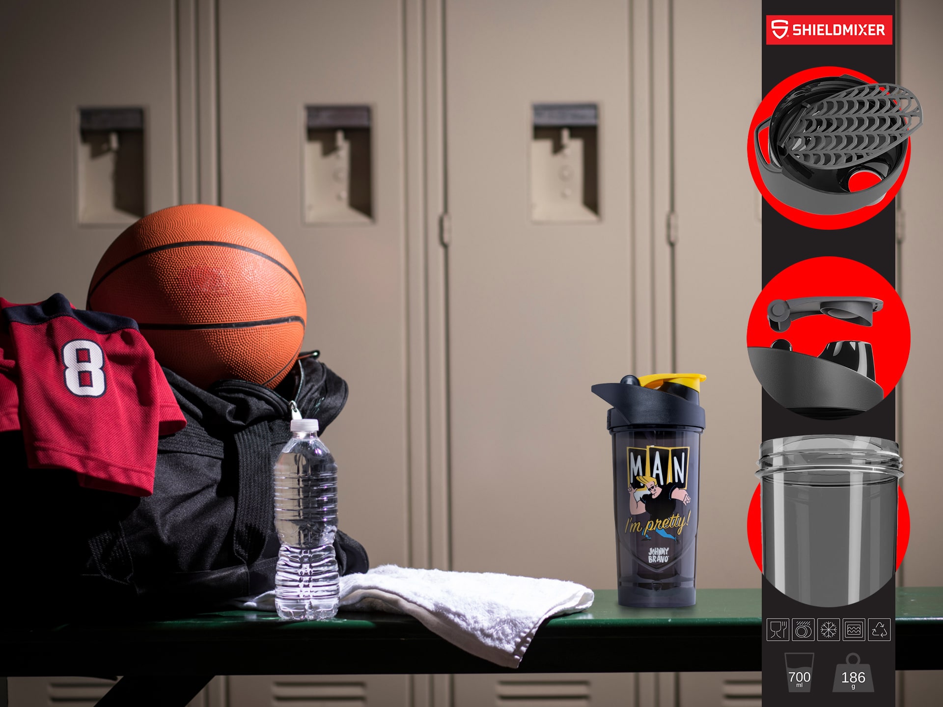 Shieldmixer - Shaker Hero Pro - 700ml - Johnny Bravo