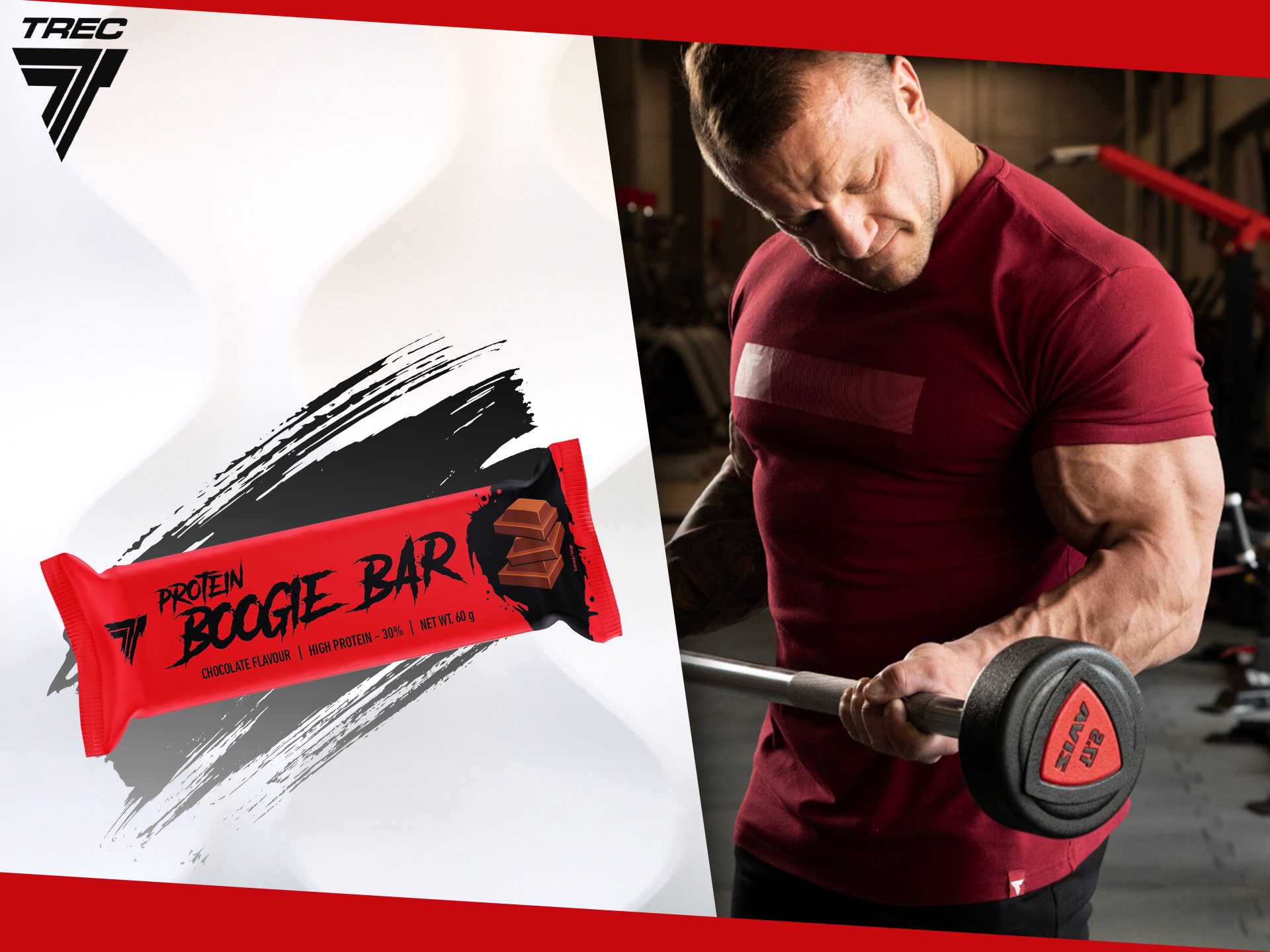 TREC - Boogie Protein Bar - bílkovinná tyčinka s obilnými křupkami