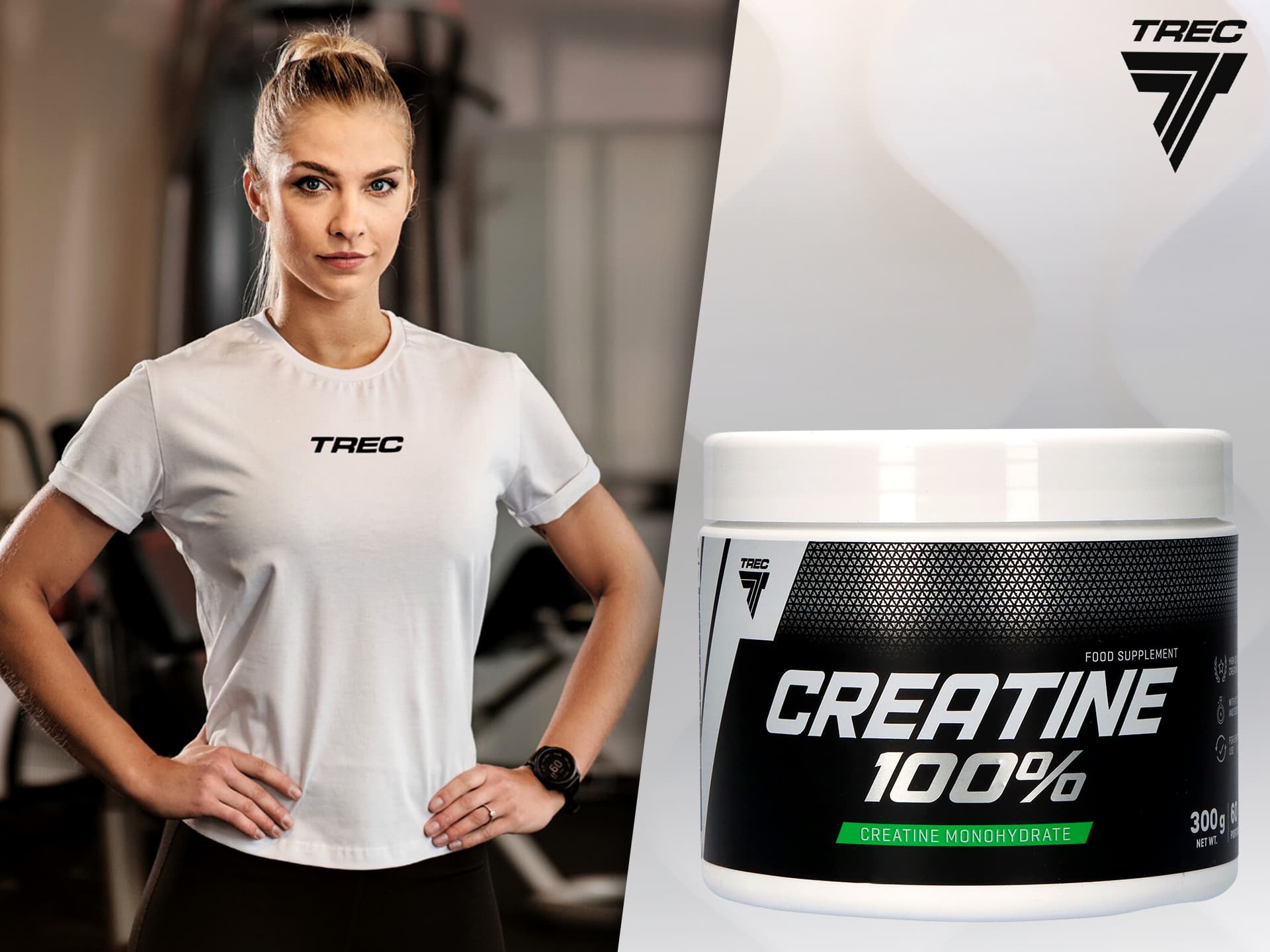 Monohydrát kreatinu od Trec - Creatine 100% - 300g