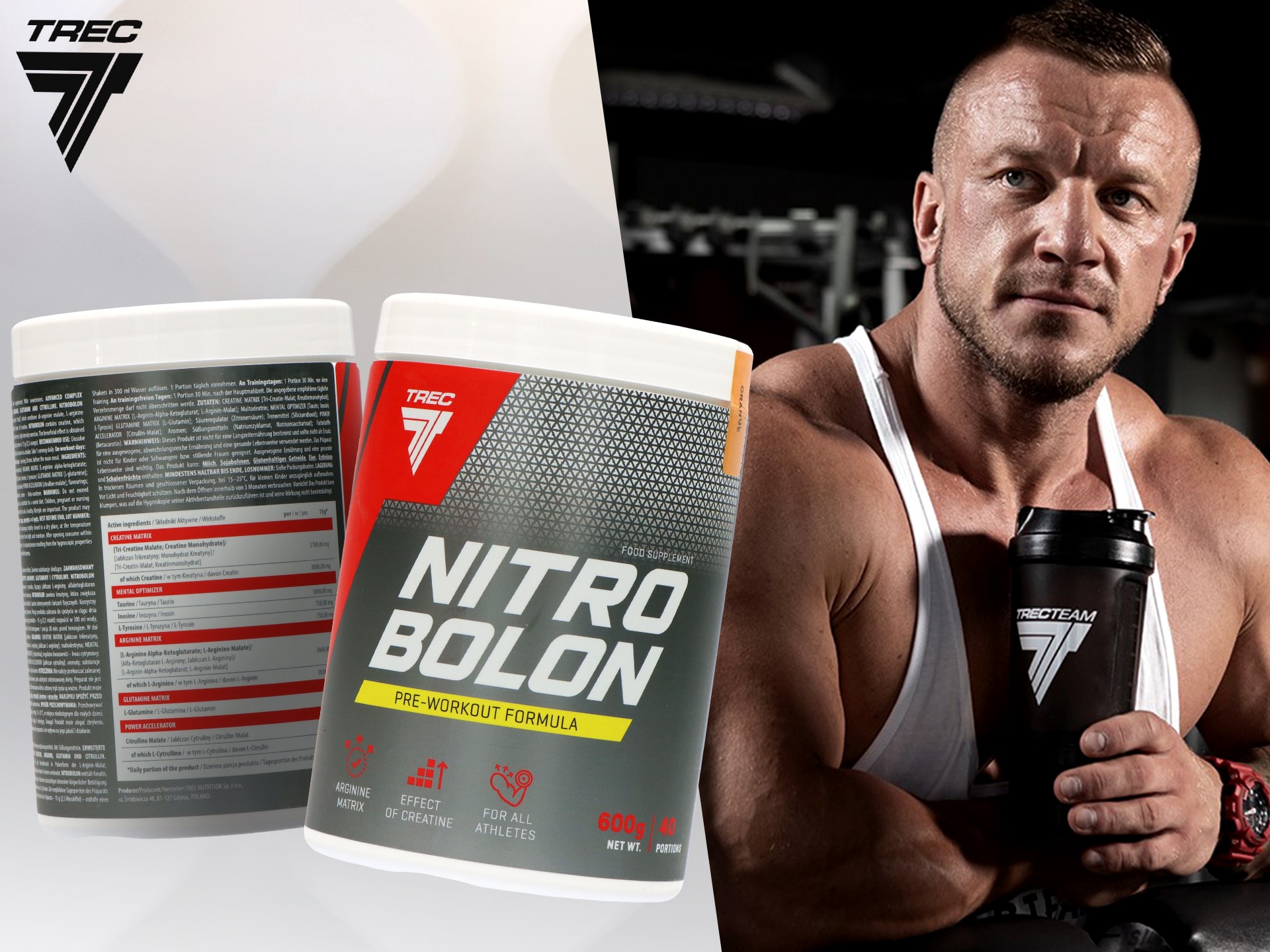 Trec preworkout - Nitrobolon - pomarańczowy
