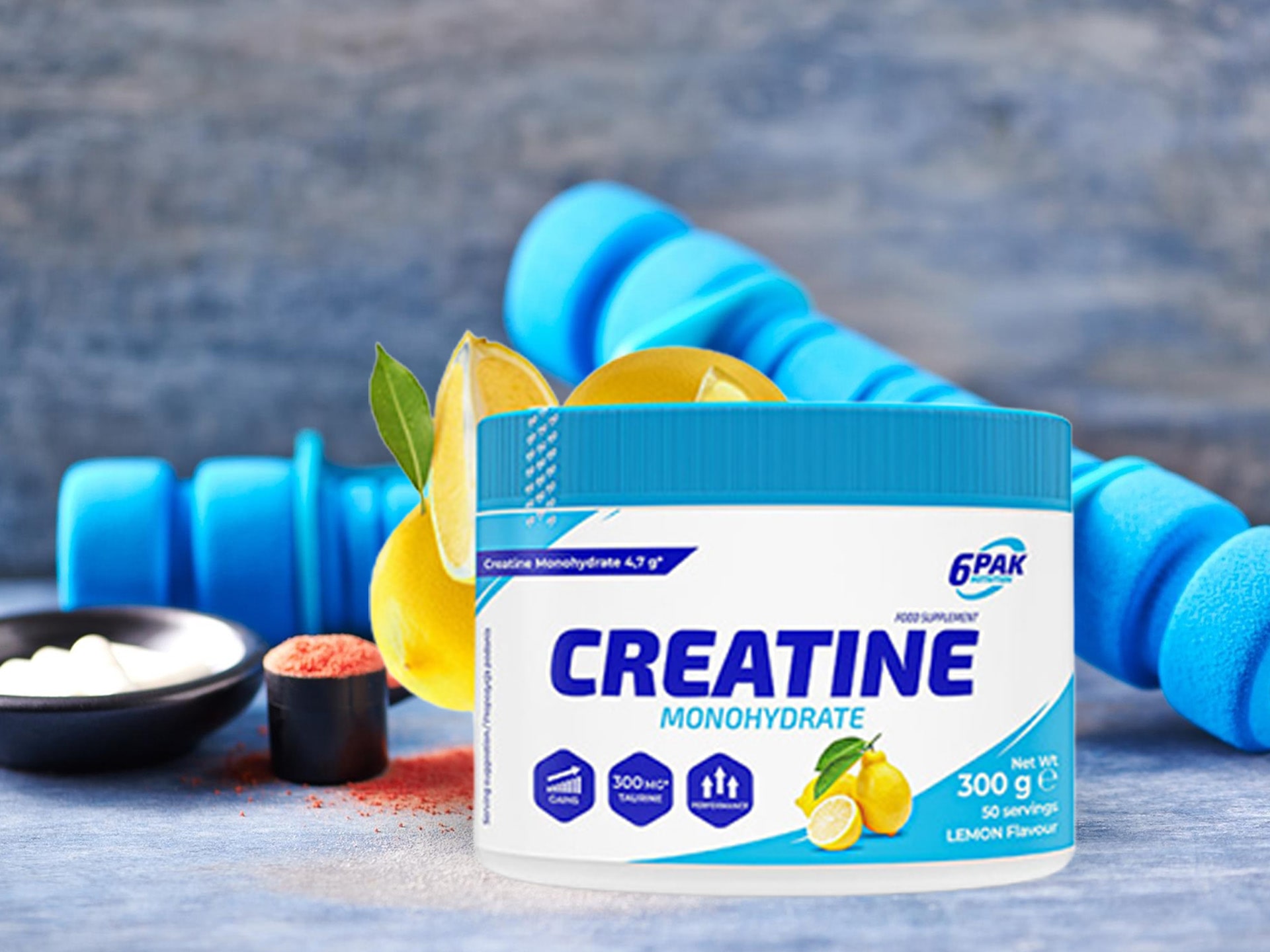 kreatinový monohydrát v prášku citronová příchuť