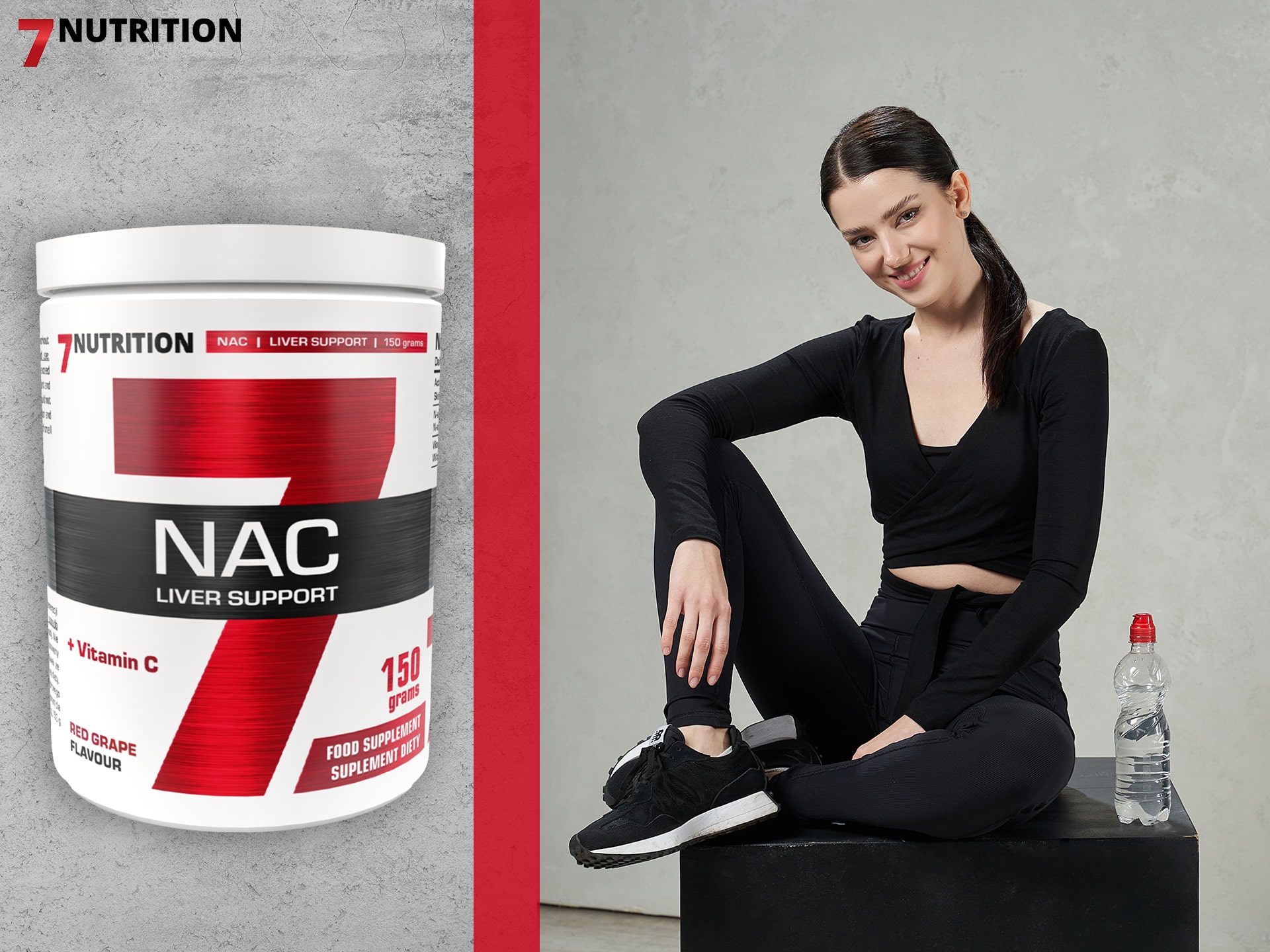 7 Nutrition - NAC s vitamínem C - antioxidant, podpora detoxikace jater