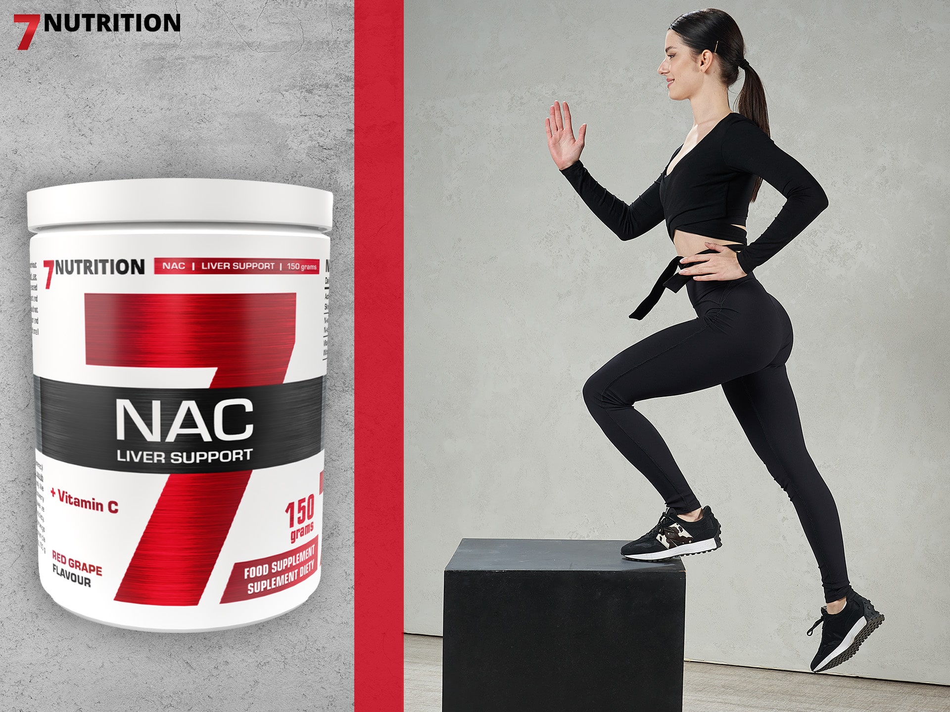 7 Nutrition - NAC + Vitamín C - antioxidanty, čištění, detoxikace jater